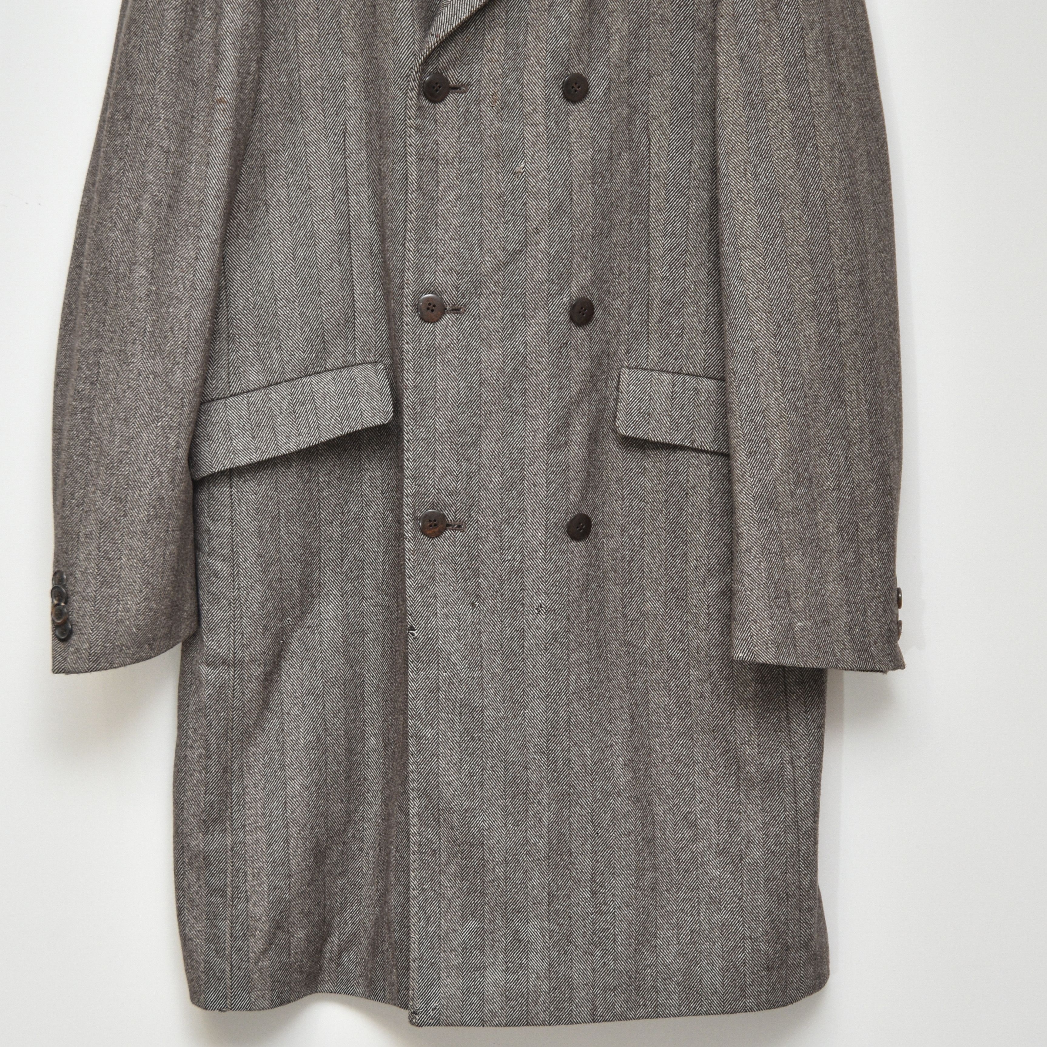 Burberry Burberry Herringbone Overcoat Grey Double Breasted Old Money Size US XXL / EU 58 / 5 - 3 Thumbnail