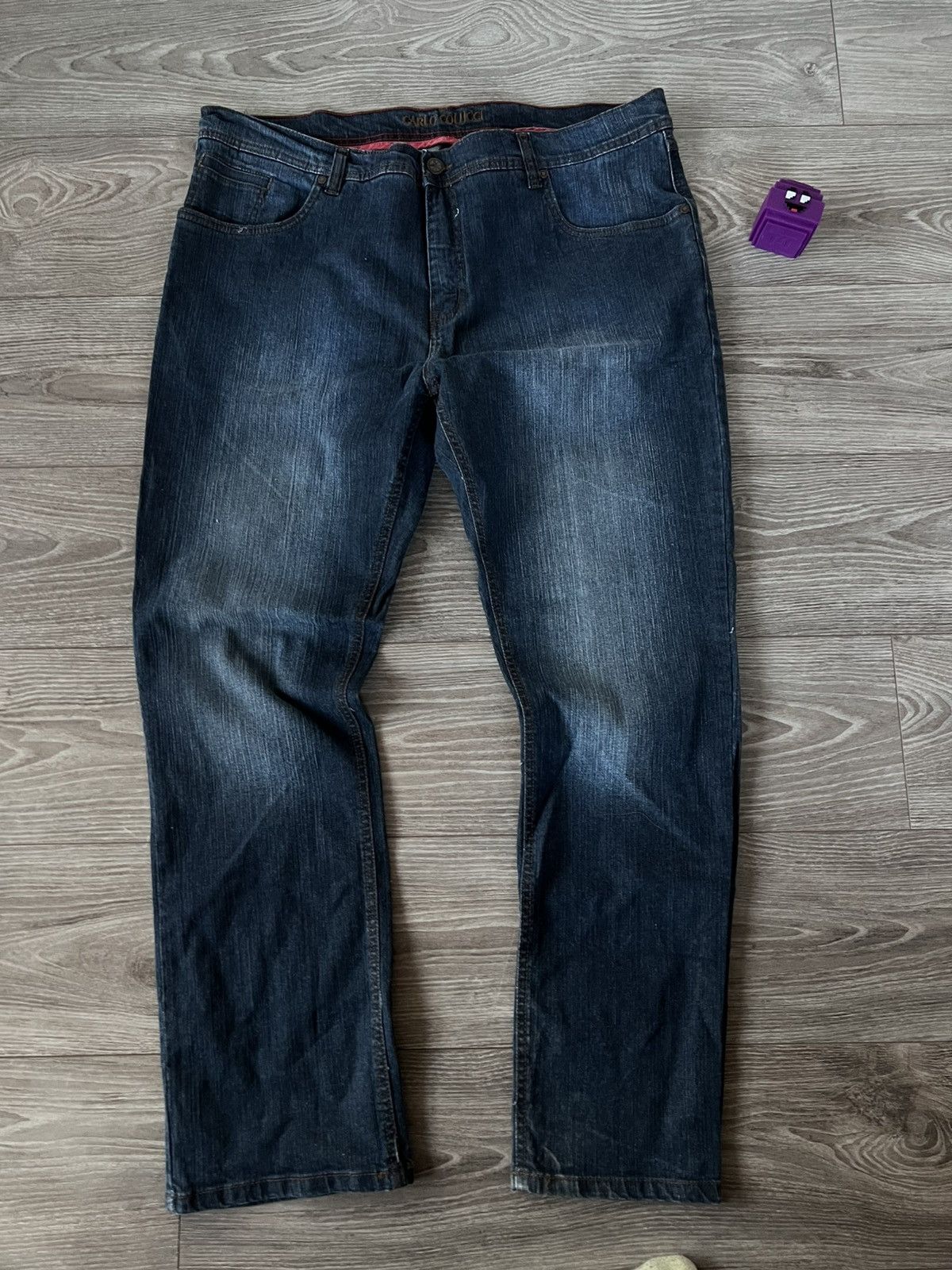 Vintage ‼️Vintage Carlo Colucci Enrico Tapered Dark Blue Denim Jeans‼️ Size US 40 / EU 56 - 1 Thumbnail