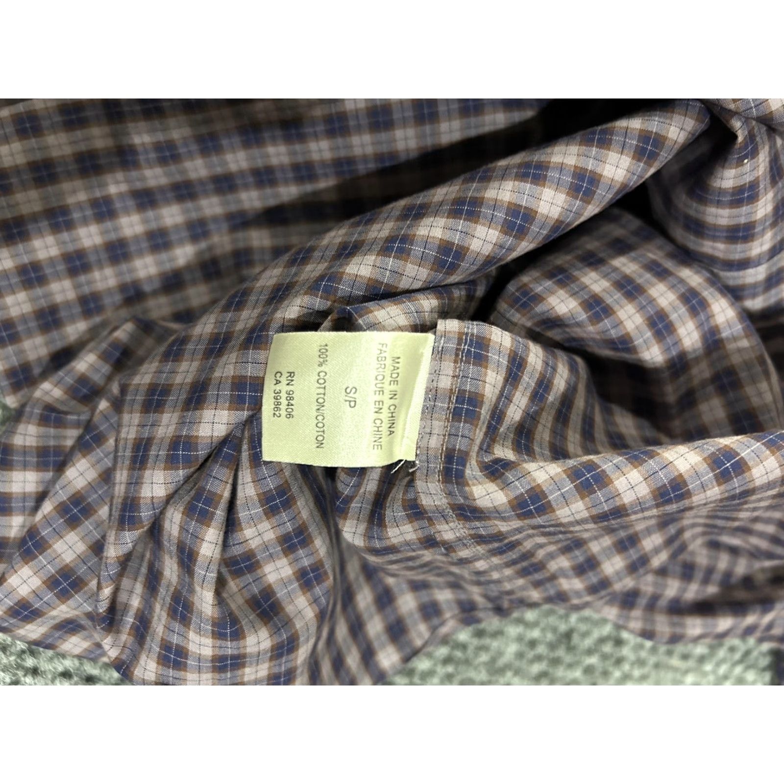 Theory Theory Shirt Mens Small Purple Blue Plaid Long Sleeve Button Up Cotton Casual Size US S / EU 44-46 / 1 - 5 Thumbnail