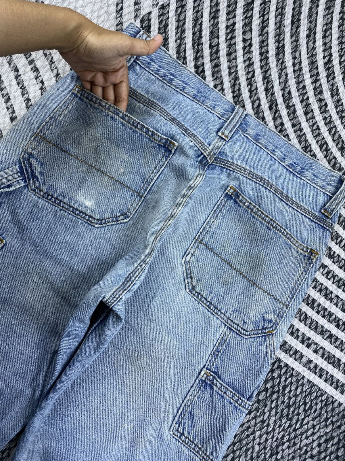 Faded Glory Vintage Faded Glory Carpenter Distressed Denim Jeans Size US 31 - 11 Thumbnail