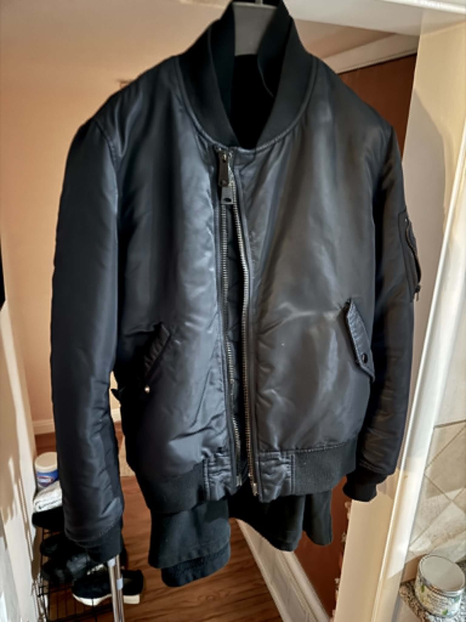Alpha Industries Rare Japanese Black Double Zip Asymmetric Newish Size US M / EU 48-50 / 2 - 1 Thumbnail