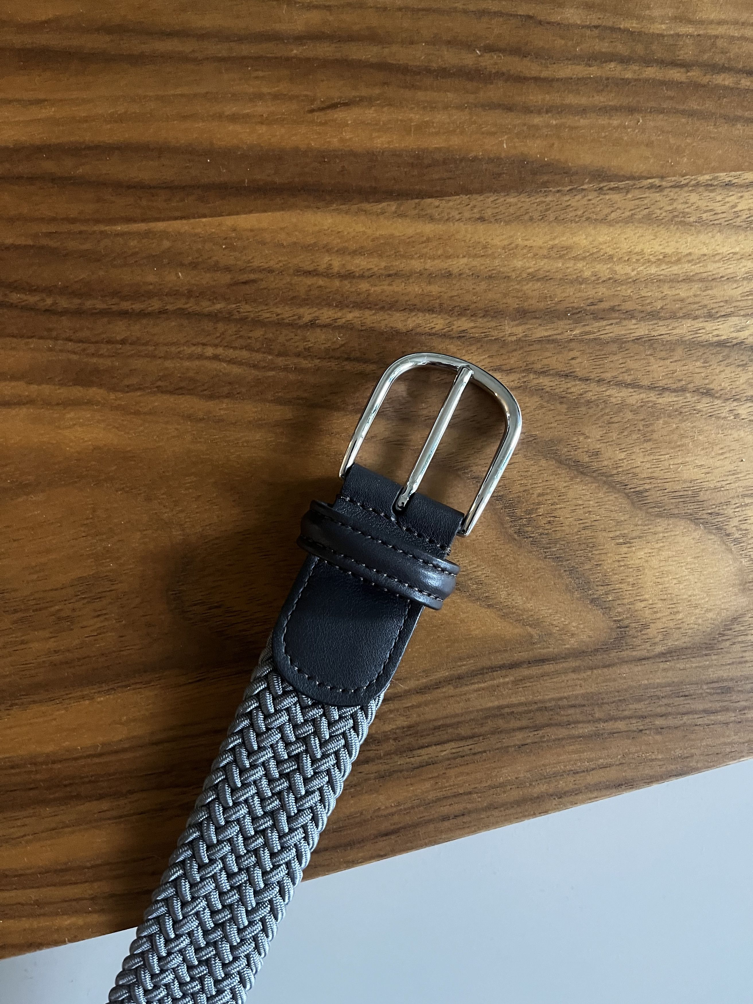 Andersons Anderson's Gray Woven Elastic Belt Size 34 - 1 Thumbnail
