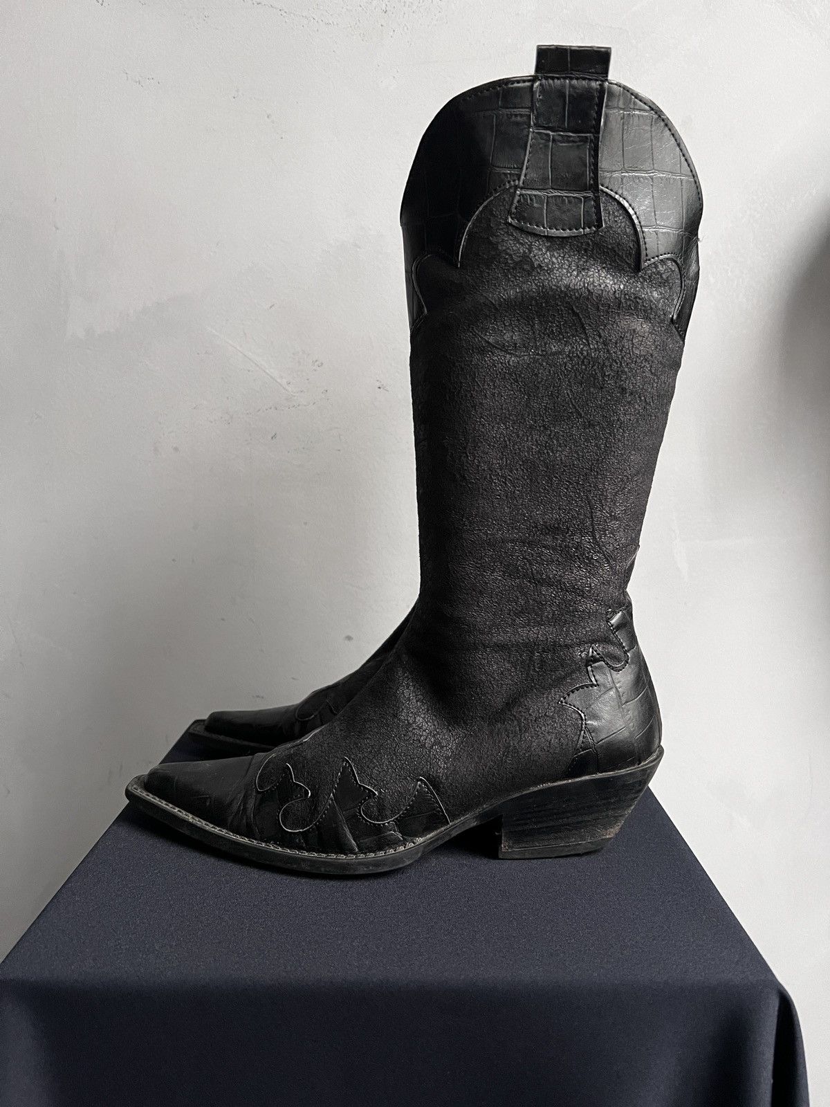 Western Rise Cowboy guidi style y2k boots Vintage Wester Grunge style Size US 7 / IT 37 - 4 Thumbnail