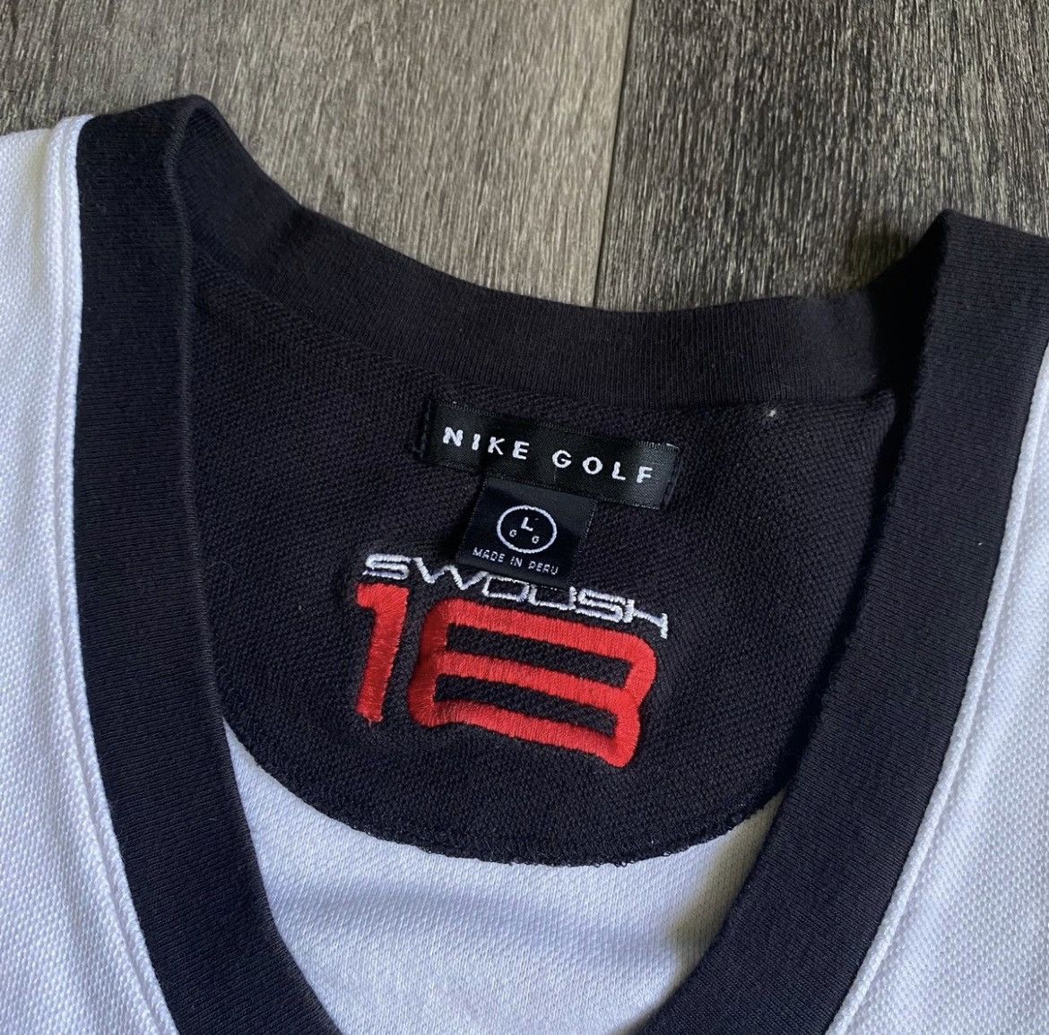 Nike Vintage 90s Nike Golf Swoosh 18 Oversized Sweater Vest Size US L / EU 52-54 / 3 - 2 Thumbnail
