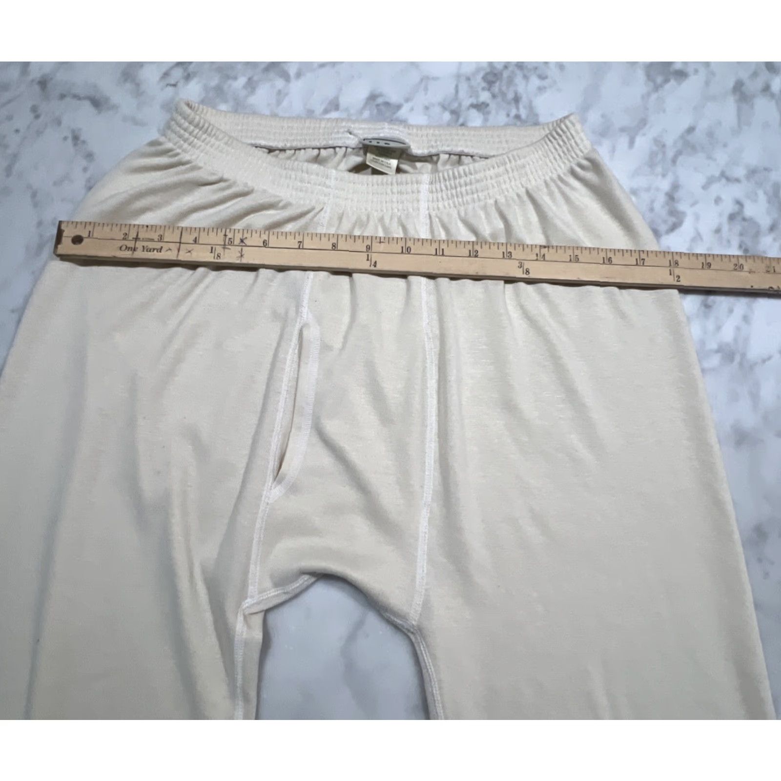 Vintage VINTAGE L.L.Bean Base Layer Pants Men Large Tall Beige Size US 33 - 5 Thumbnail