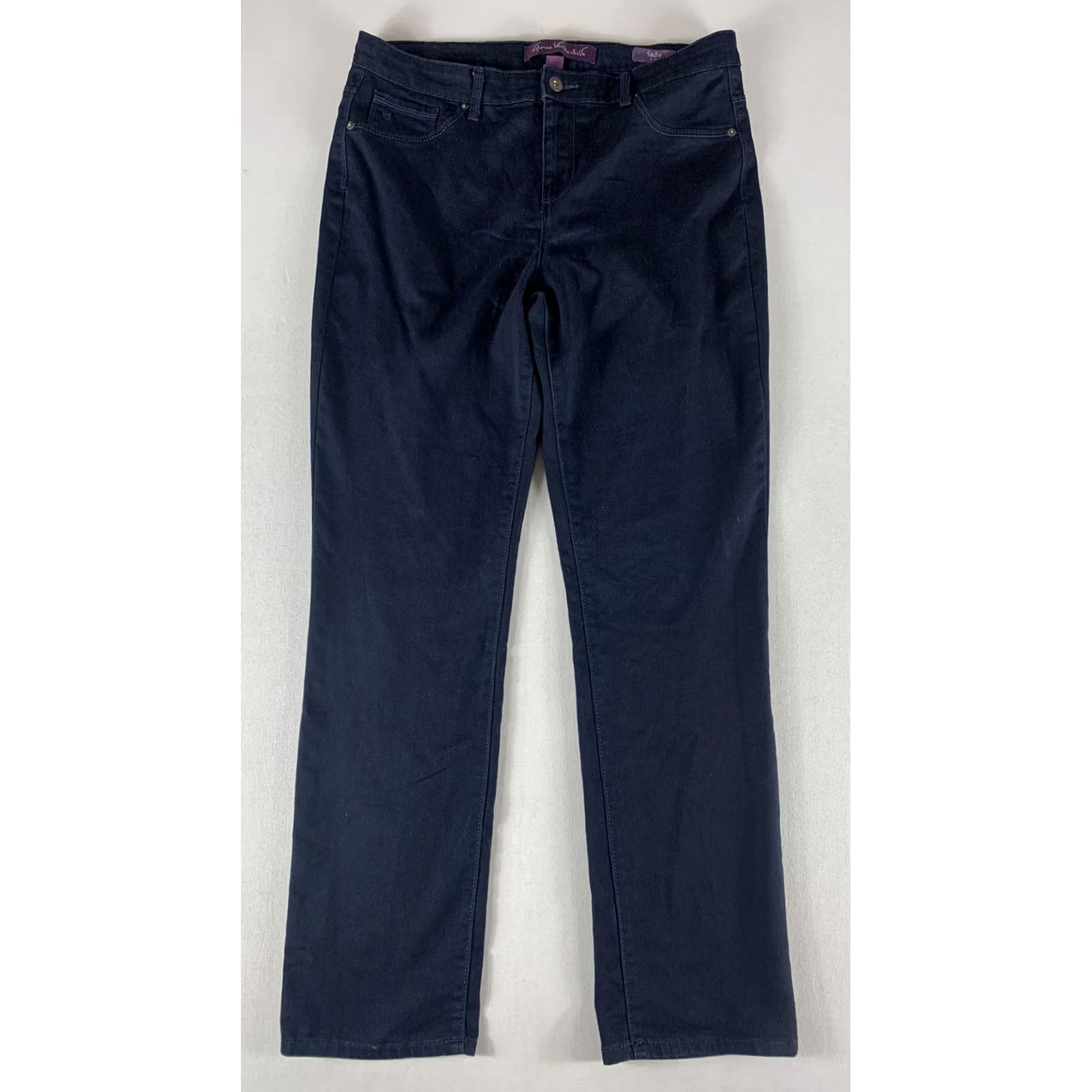 Gloria Vanderbilt VINTAGE Gloria Vanderbilt Saide Slim Jeans WOMENS Size 12 Dark Blue 34x30 Slim Straight Pockets Belt Loops Denim Cotton Size 34" / US 12 / IT 48 - 2 Thumbnail