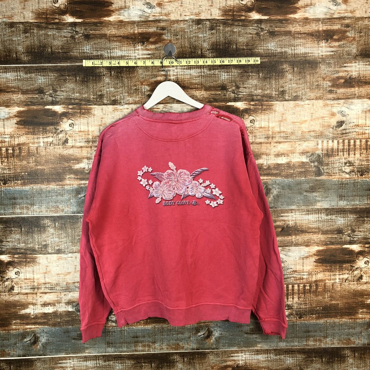 Body Glove Body Glove faded ripped vintage thrased Sweatshirt #A1384 Size US M / EU 48-50 / 2 - 1 Thumbnail