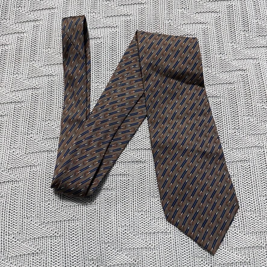TED LAPIDUS Ted Lapidus brown equestrian motif Italian silk tie Size ONE SIZE - 1 Thumbnail