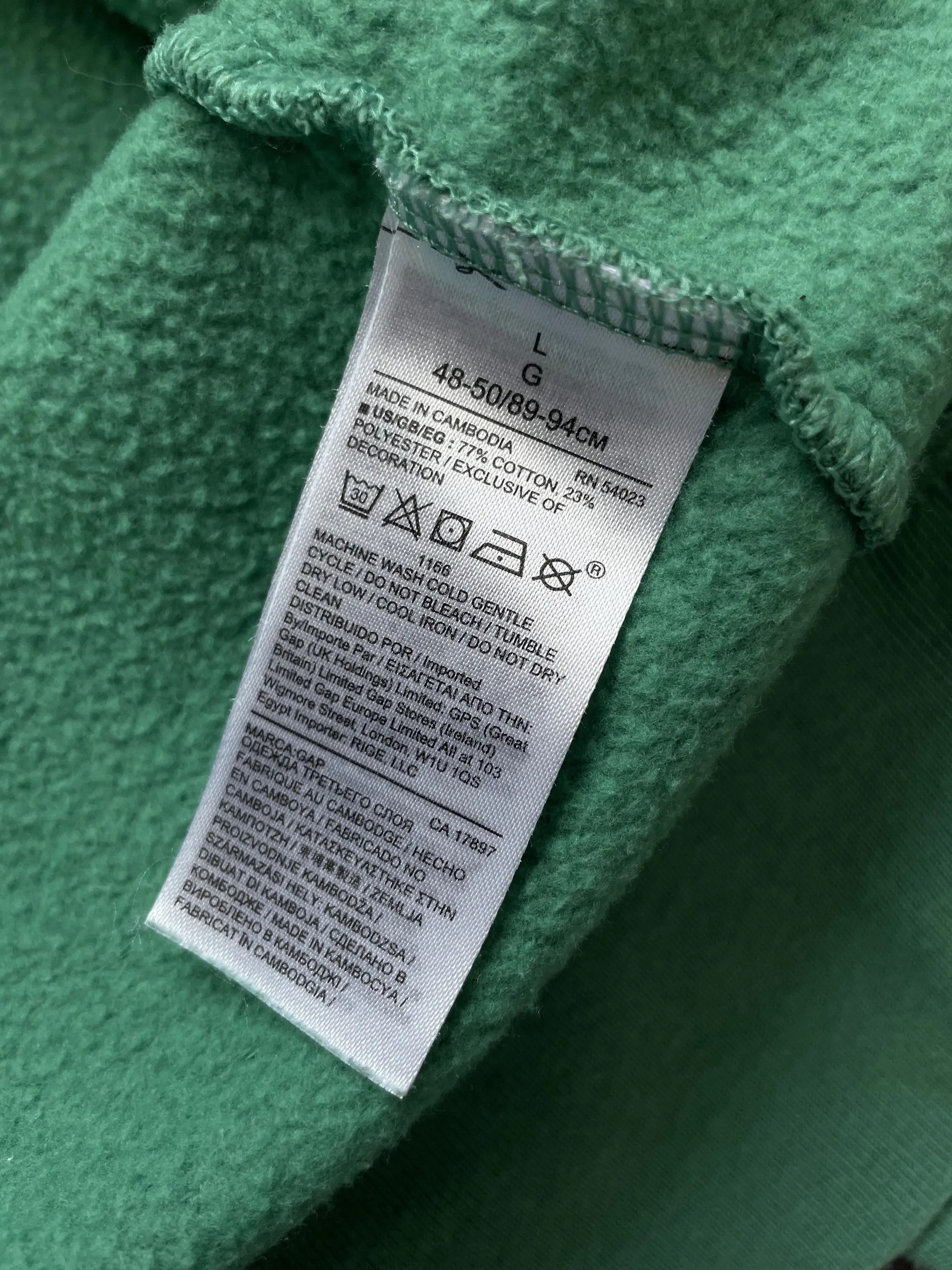 Gap Vintage Y2K GAP BIG LOGO ZIP HOODIE Size US L / EU 52-54 / 3 - 6 Thumbnail