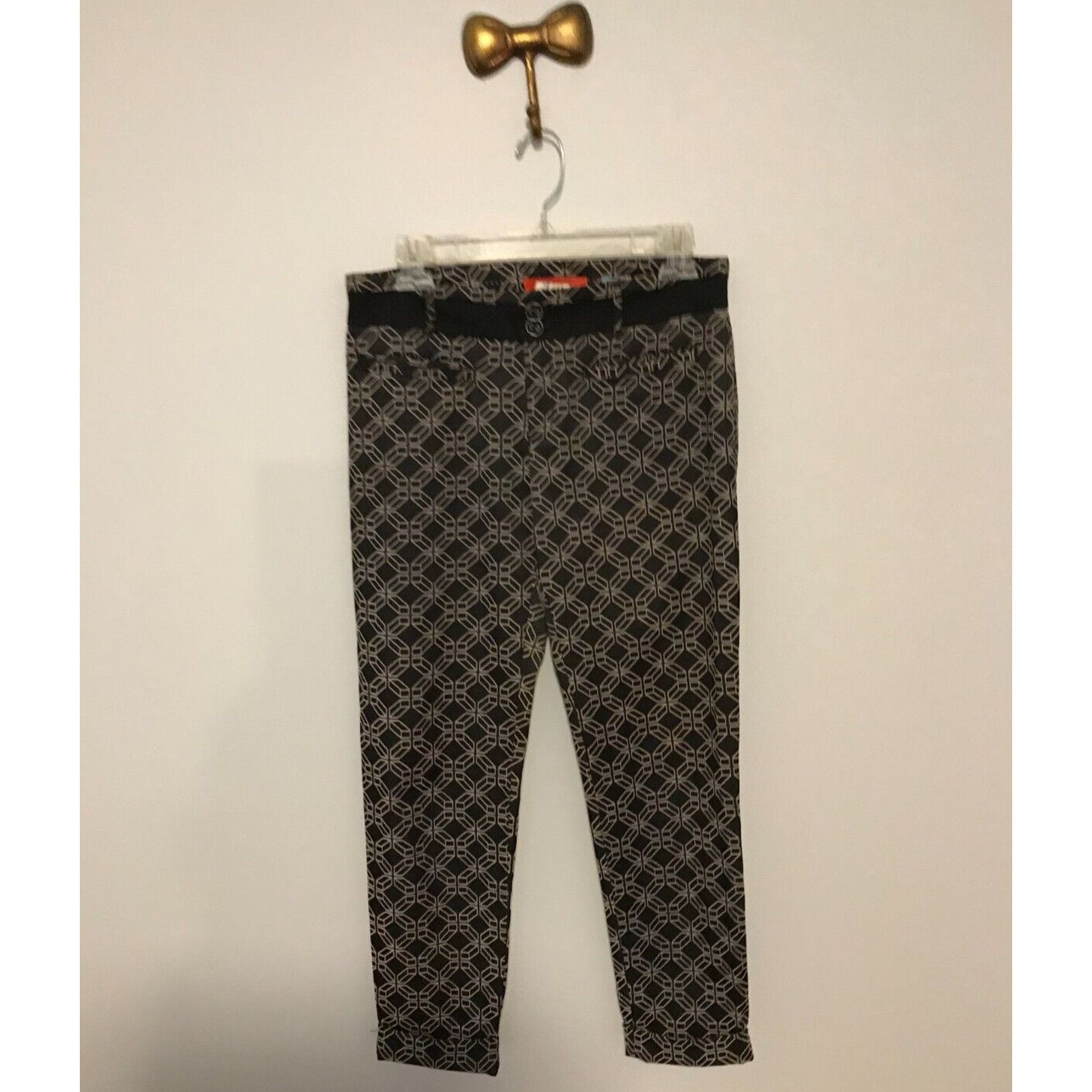 Anthropologie Anthropologie Cartonnier Charlie Black/Beige Ankle Pants Size 27" / US 4 / IT 40 - 1 Thumbnail