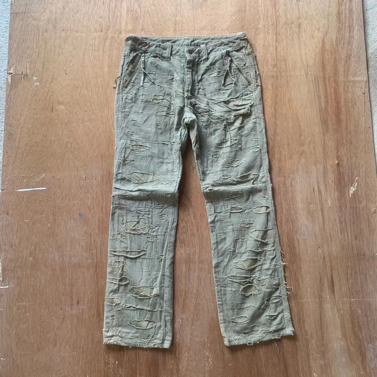 Le Grande Bleu (L.G.B.) 💥 RARE DESIGN 💥 VINTAGE BARTACK DEPT TROUSERS FADED PANTS Size US 30 / EU 46 - 2 Thumbnail