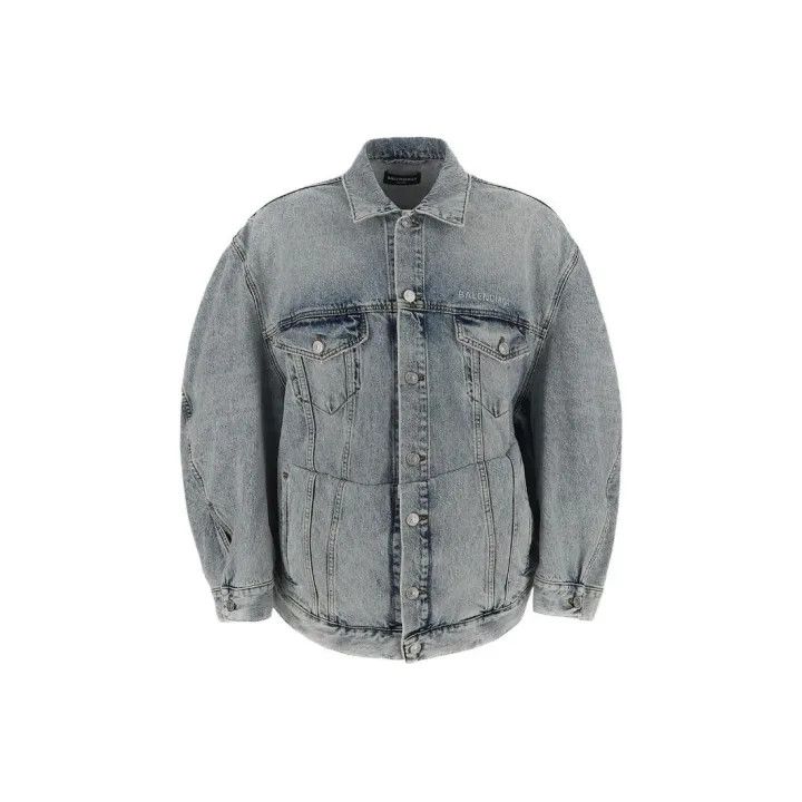 Balenciaga Balenciaga Blue Denim Long Sleeve Jacket 0079 Size US M / EU 48-50 / 2 - 1 Thumbnail