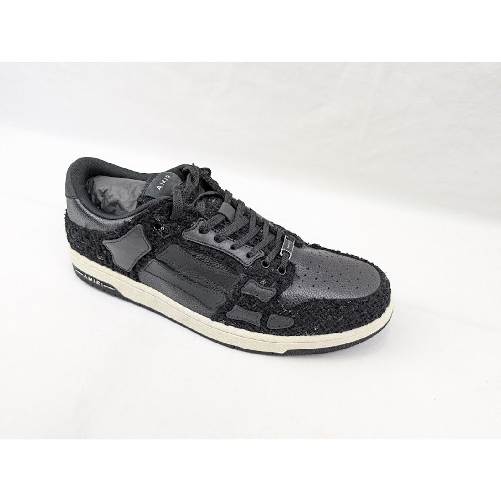 Amiri o1rshd1 Boucle Skelton Low-Top Sneakers in Black Size US 9 / EU 42 - 2 Thumbnail