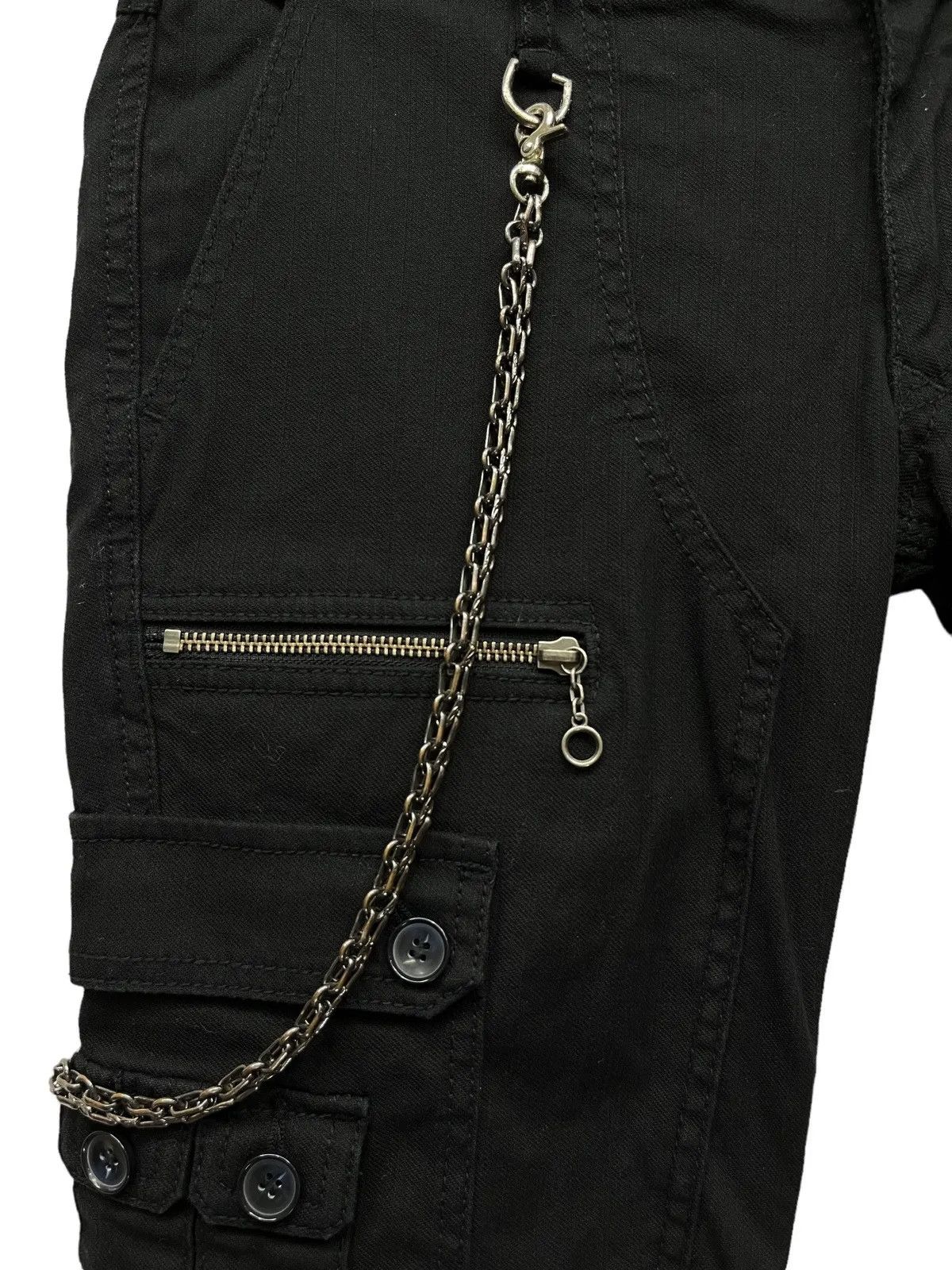 HIDEAWAYS × Nicole Club FYE🔥NICOLE HIDEAWAYS Multipocket Bondage Punk Flare Stretch Size 31" - 8 Thumbnail
