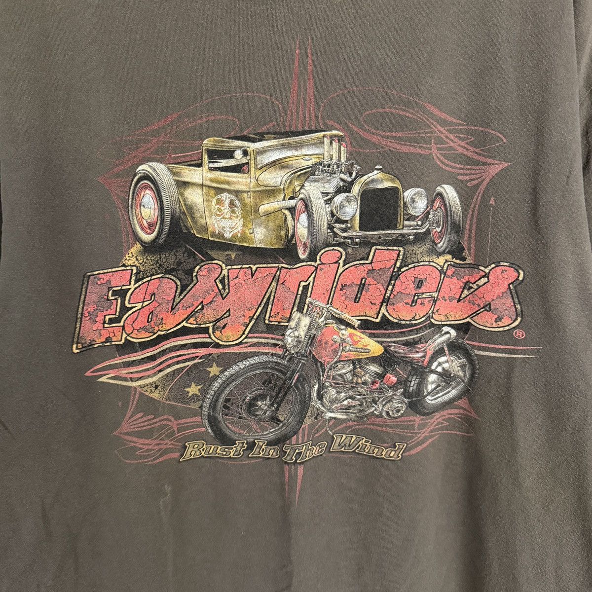 Gildan Vintage Y2K Gildan Easy Riders Biker Brown T-Shirt Mens XL Size US XL / EU 56 / 4 - 3 Thumbnail