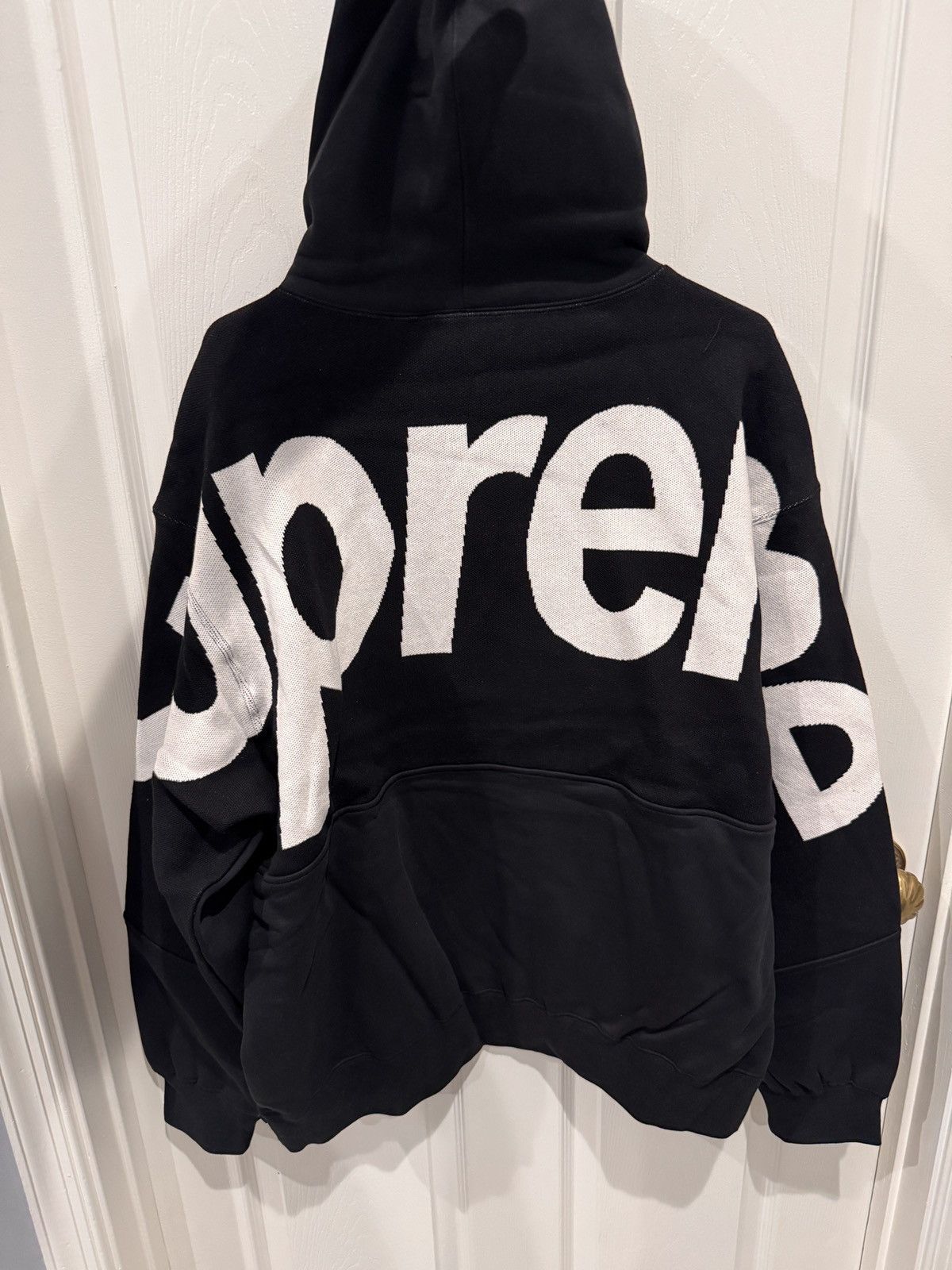 Supreme Supreme Big Logo Jacquard Hooded Sweatshirt Black