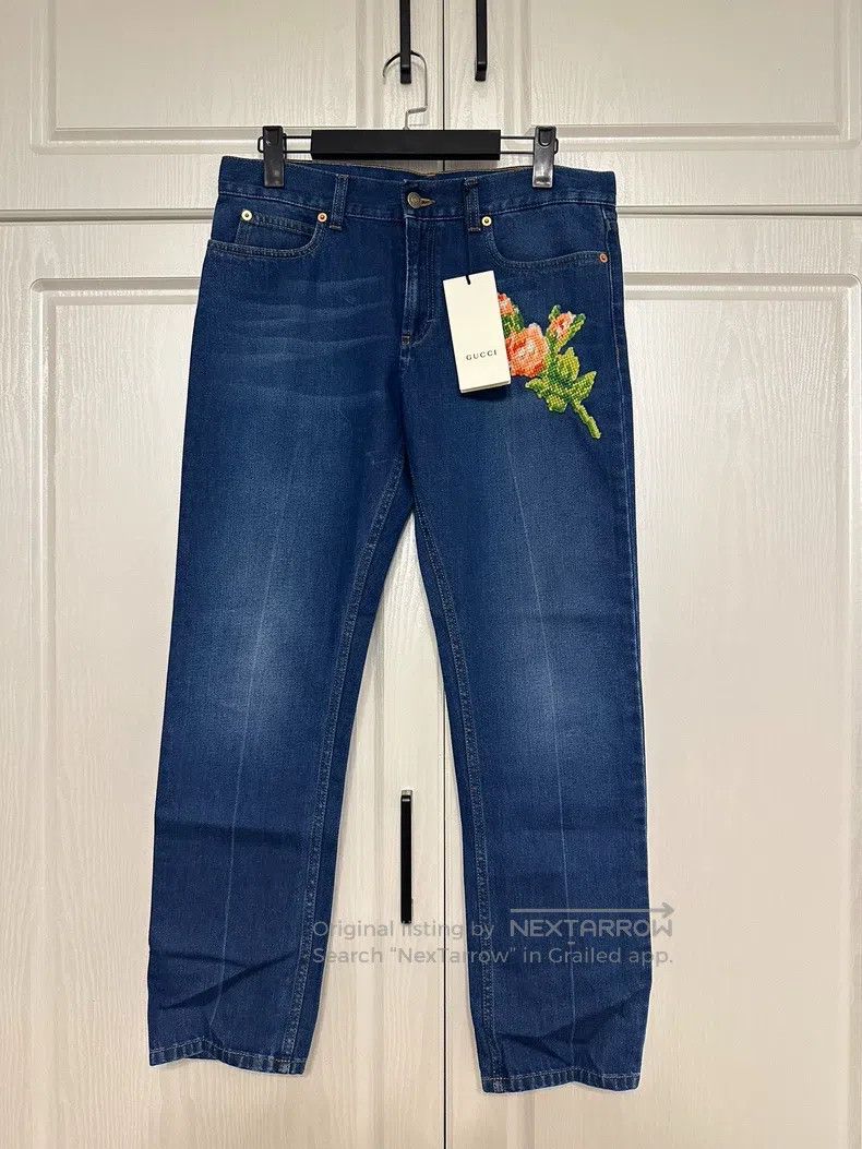 Gucci Gucci Tiger embroidered jeans Size 29" - 1 Thumbnail