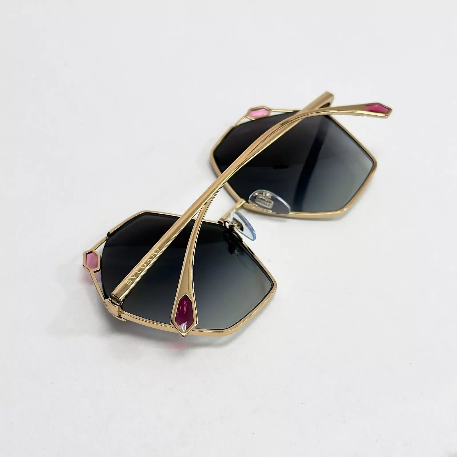 Bvlgari BVLGARI SERPENTEYES BV6160 Pink Geometric Sunglasses 6160 Size ONE SIZE - 6 Thumbnail