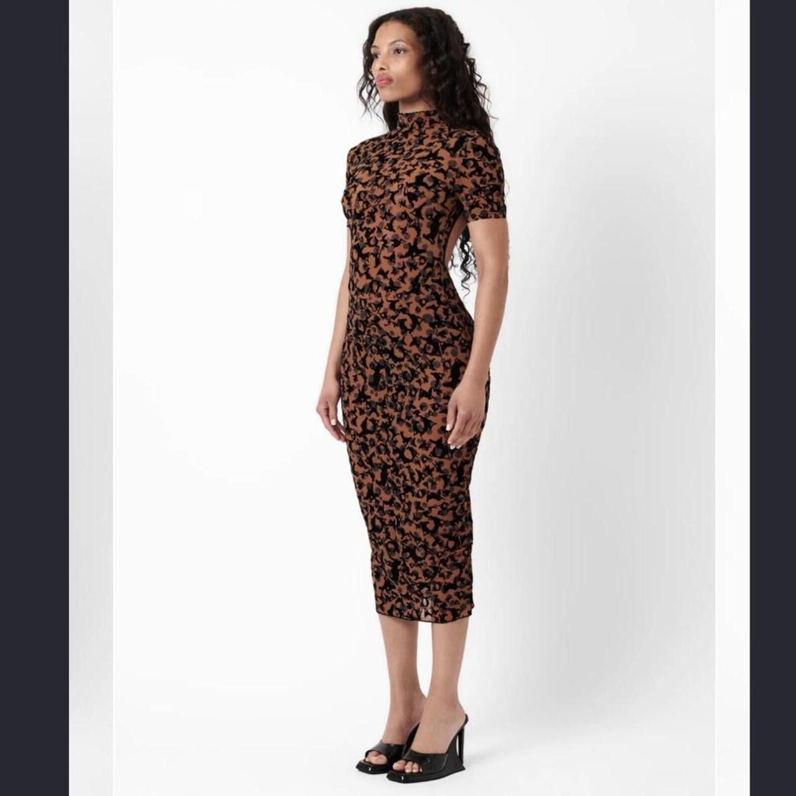 Other Poster Girl - KNOCKOUT DRESS CHESTNUT LEOPARD PRINT Size L / US 10 / IT 46 - 3 Thumbnail