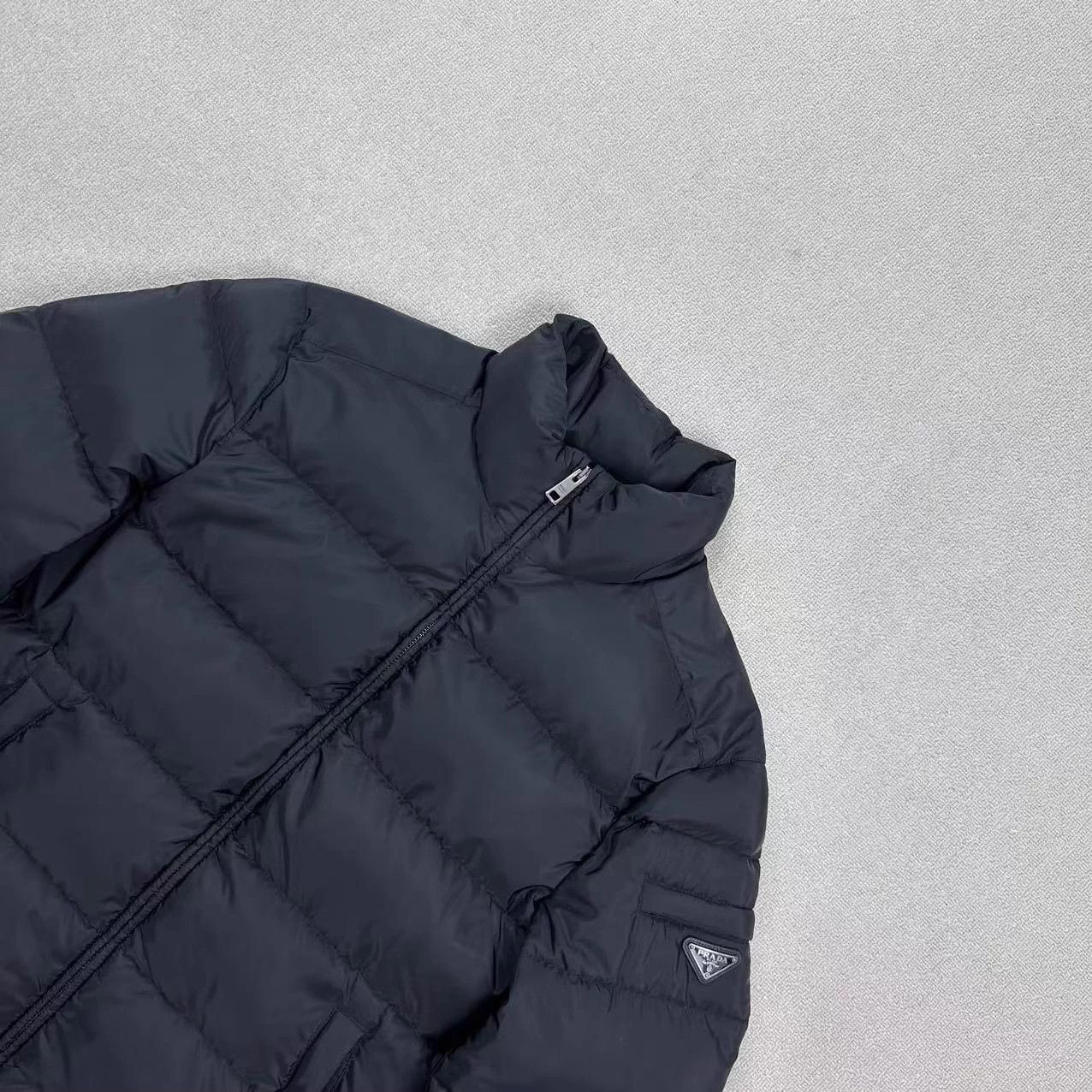 Prada Prada Triangle Logo Stand Collar Down Jacket 52 Almost New Size US L / EU 52-54 / 3 - 3 Thumbnail
