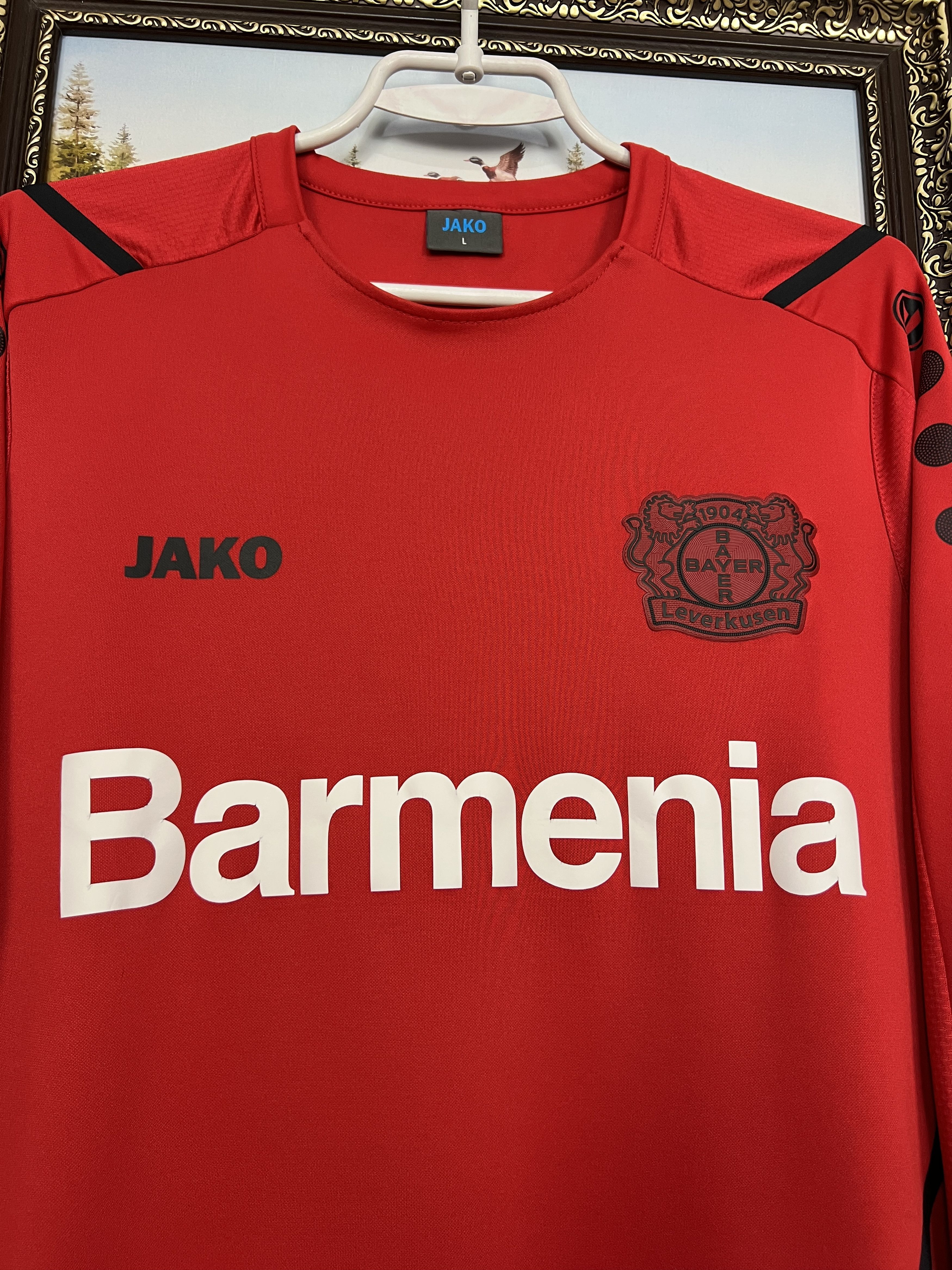 Vintage Jako Bayer Leverkusen Football Sweatshirt Soccer Track Top Size US L / EU 52-54 / 3 - 3 Thumbnail