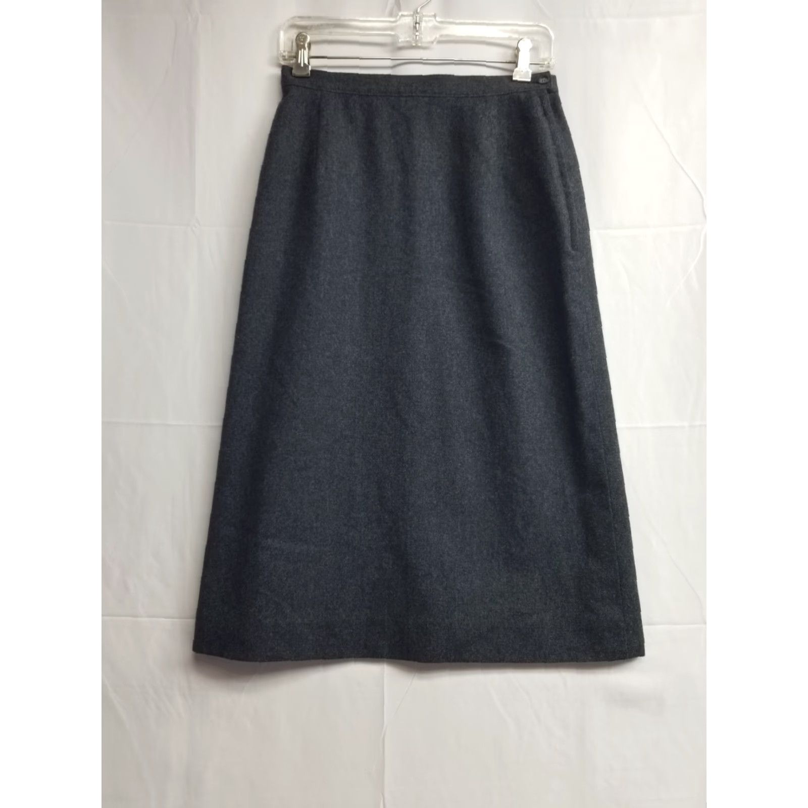 Pendleton VINTAGE Pendleton Skirt Wool Midi Gray Plaid A-Line Women 10 Size 32" / US 10 / IT 46 - 2 Thumbnail