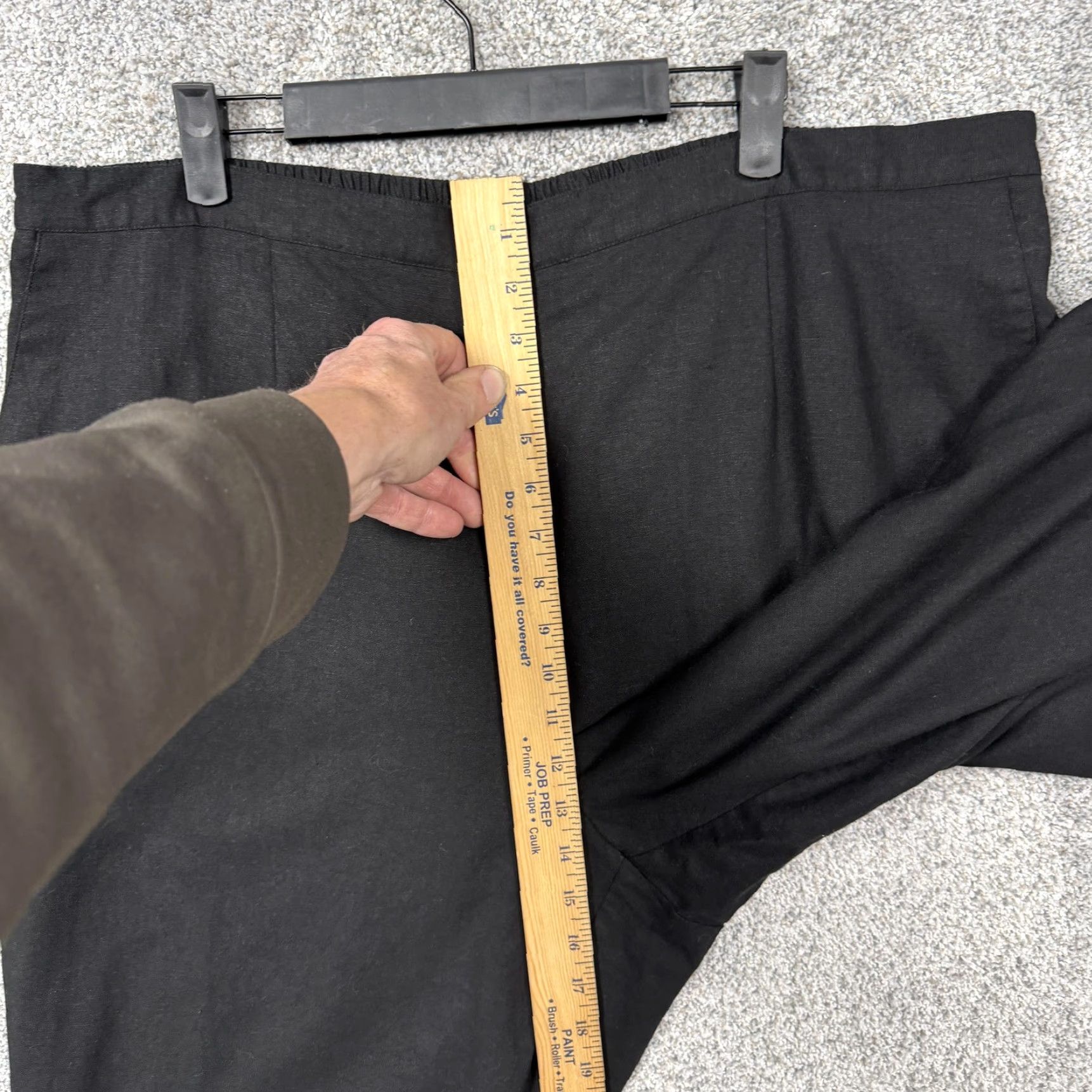 Vintage VINTAGE Alfred Dunner Capri Pants 22W Women Black Linen Beaded Embroidered Pockets Pull On 21in Inseam Casual Boho Coastal Grandmother Y2K Size 40" / US 18 - 5 Thumbnail