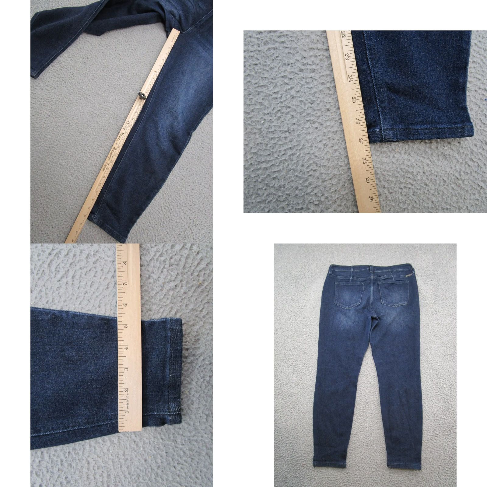 Vintage Kancan Jeans Dark Wash Stretch Denim High Rise Ankle Slit Size 30 Womens Size 30" / US 8 / IT 44 - 8 Thumbnail