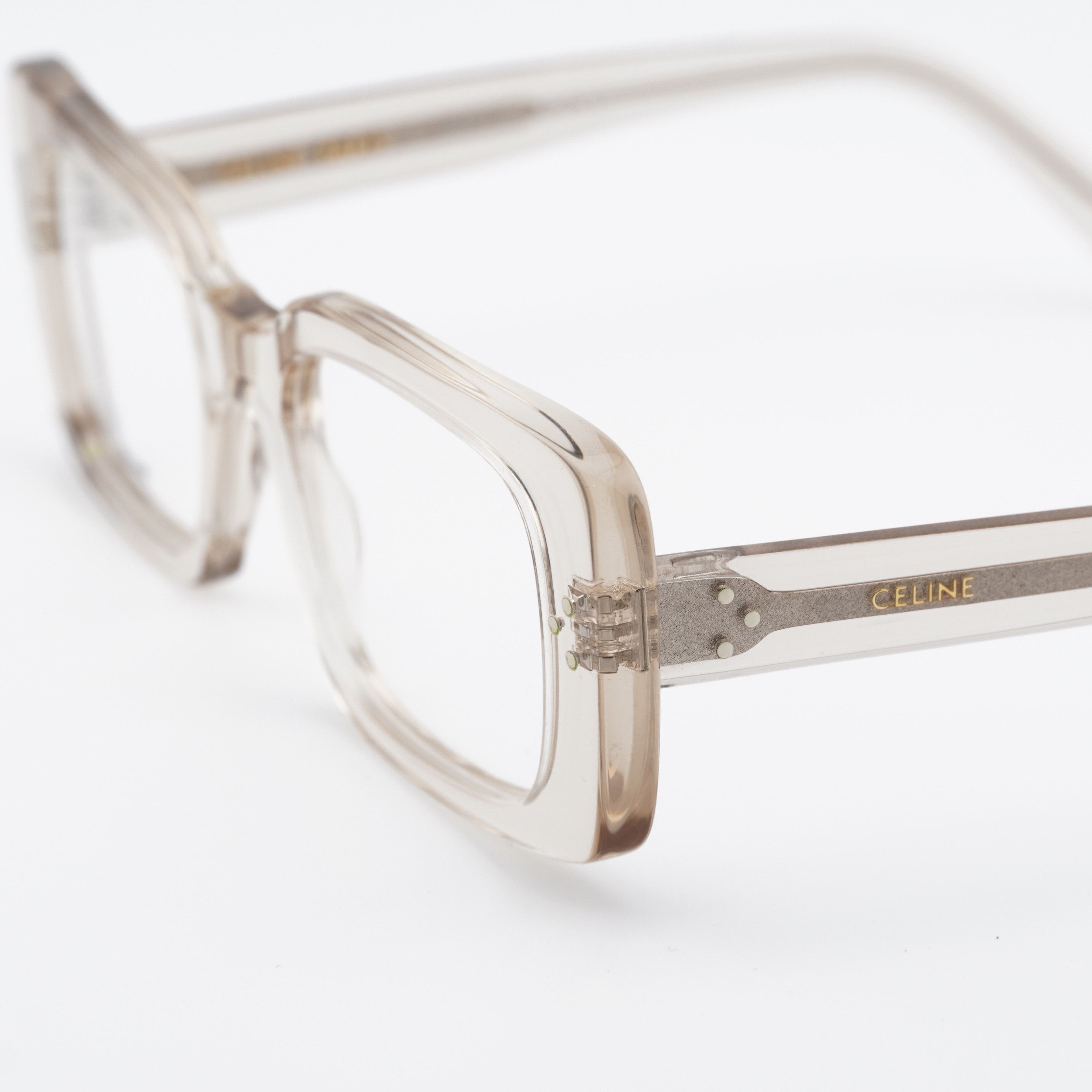 Celine Celine CL50163I 045 Eyeglasses Transparent Beige 51mm Square Size ONE SIZE - 2 Thumbnail