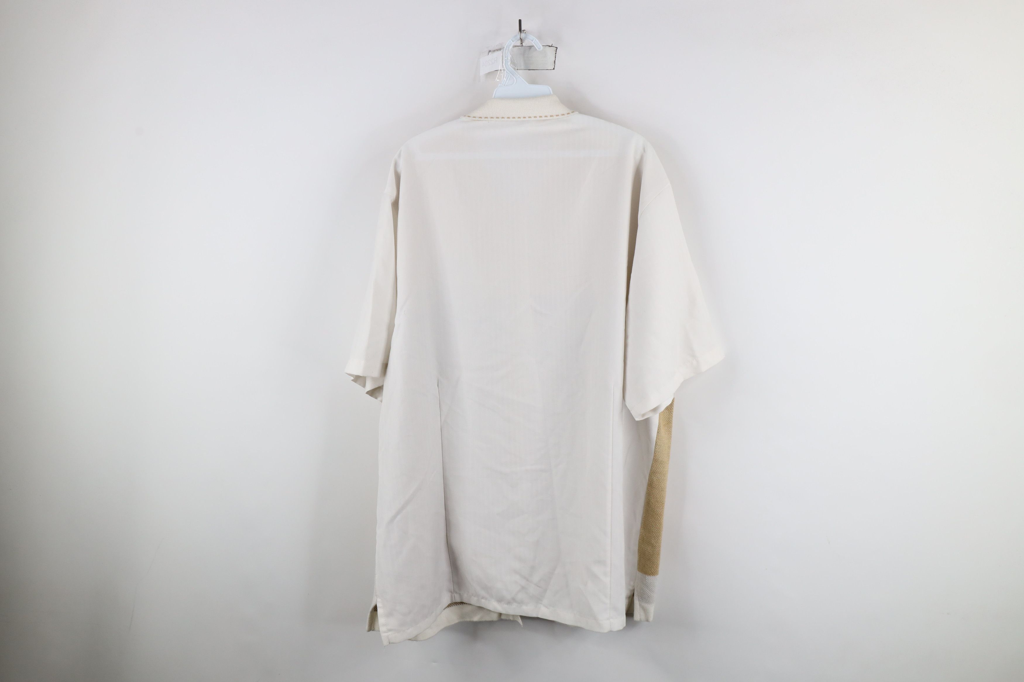 Vintage Vintage 90s Streetwear Block Knit Collared Button Shirt Size US XL / EU 56 / 4 - 9 Thumbnail