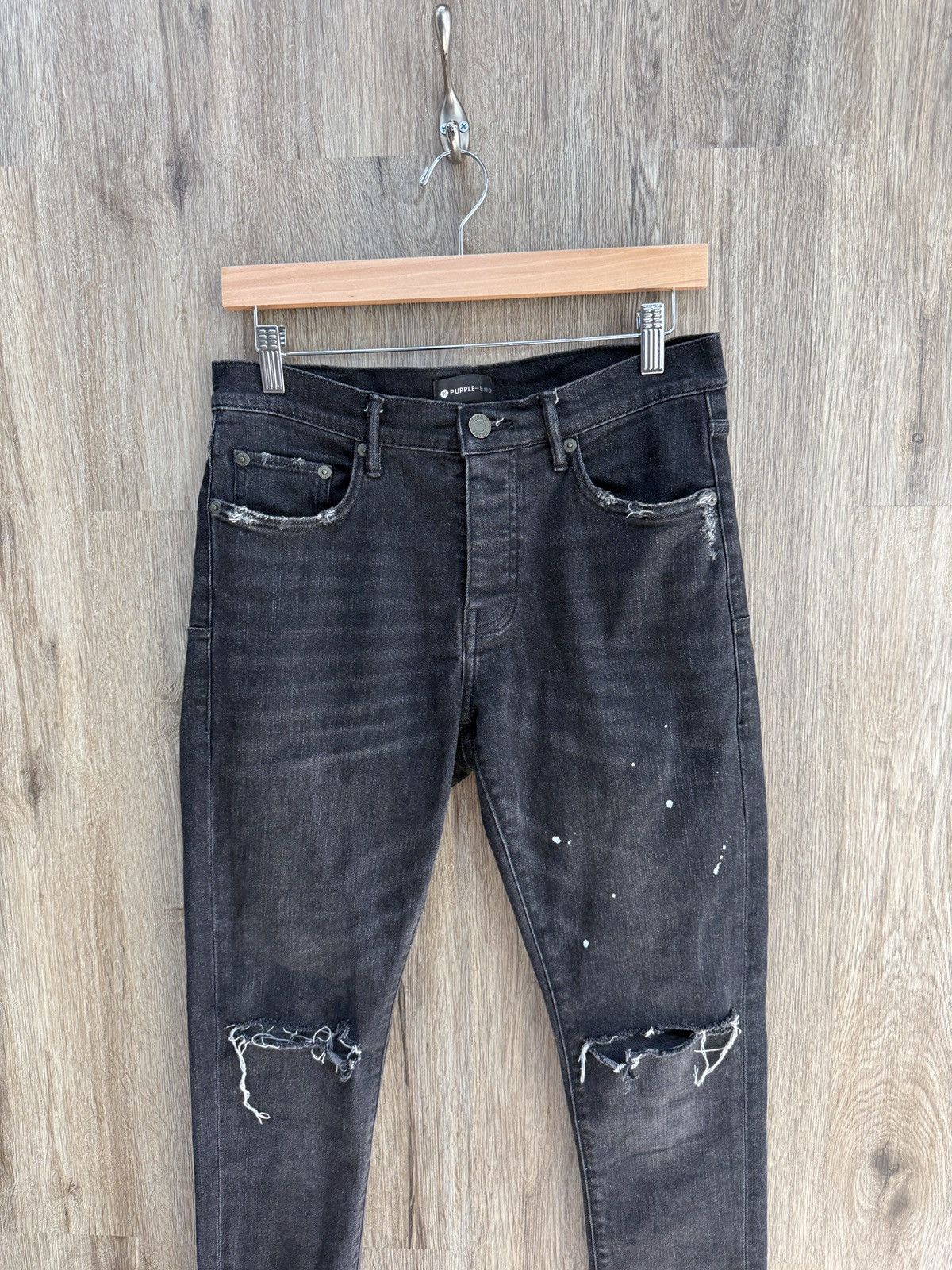 Purple Purple Black Denim Jeans Size US 29 - 2 Thumbnail