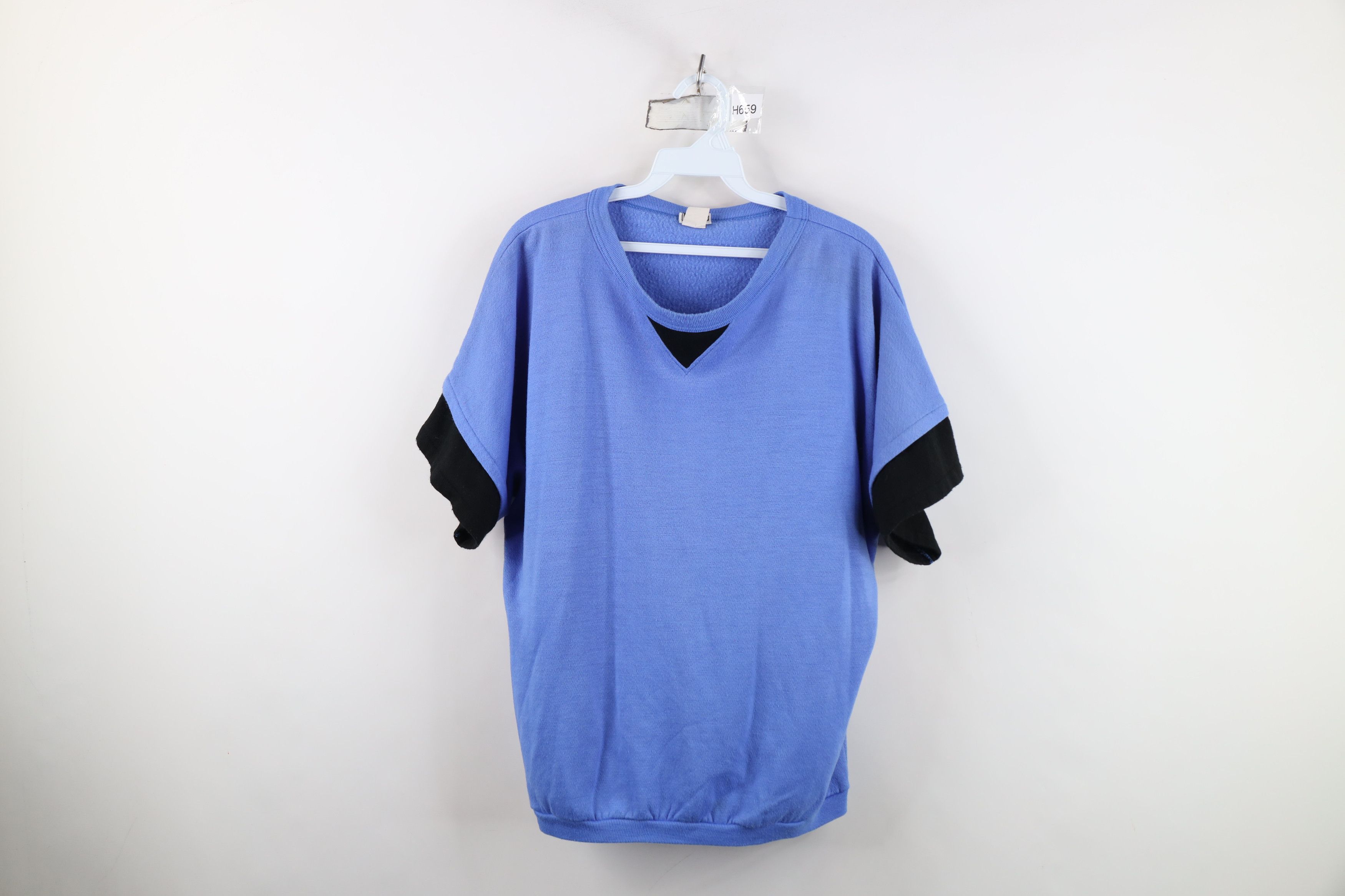 Vintage Vintage 80s Streetwear Dolman Sleeve Sweatshirt Blue USA Size XL / US 12-14 / IT 48-50 - 1 Thumbnail