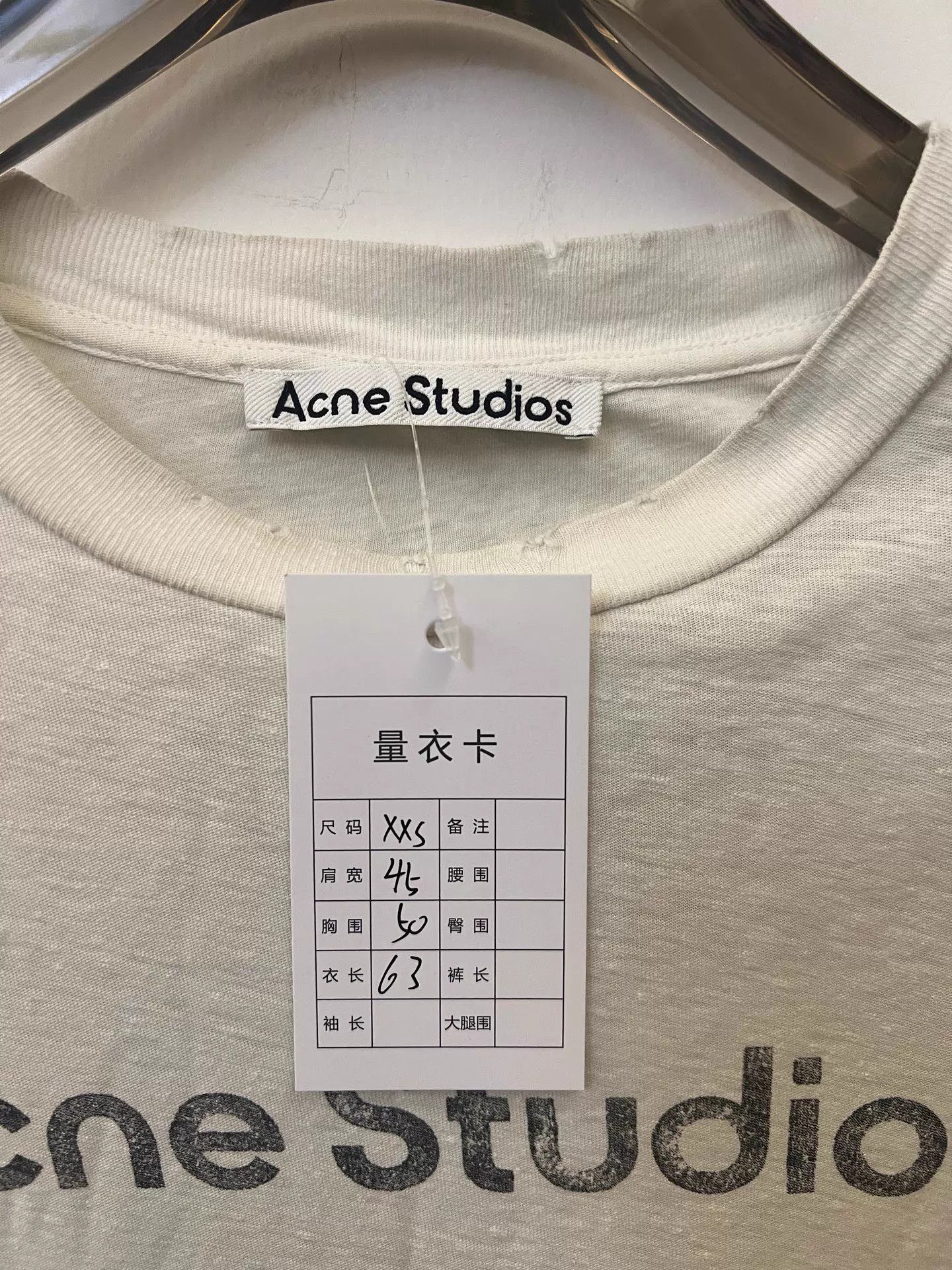 Acne Studios Acne 1996 Classic Logo Distressed Print White Unisex LS Tee Size US XXS / EU 40 - 5 Thumbnail