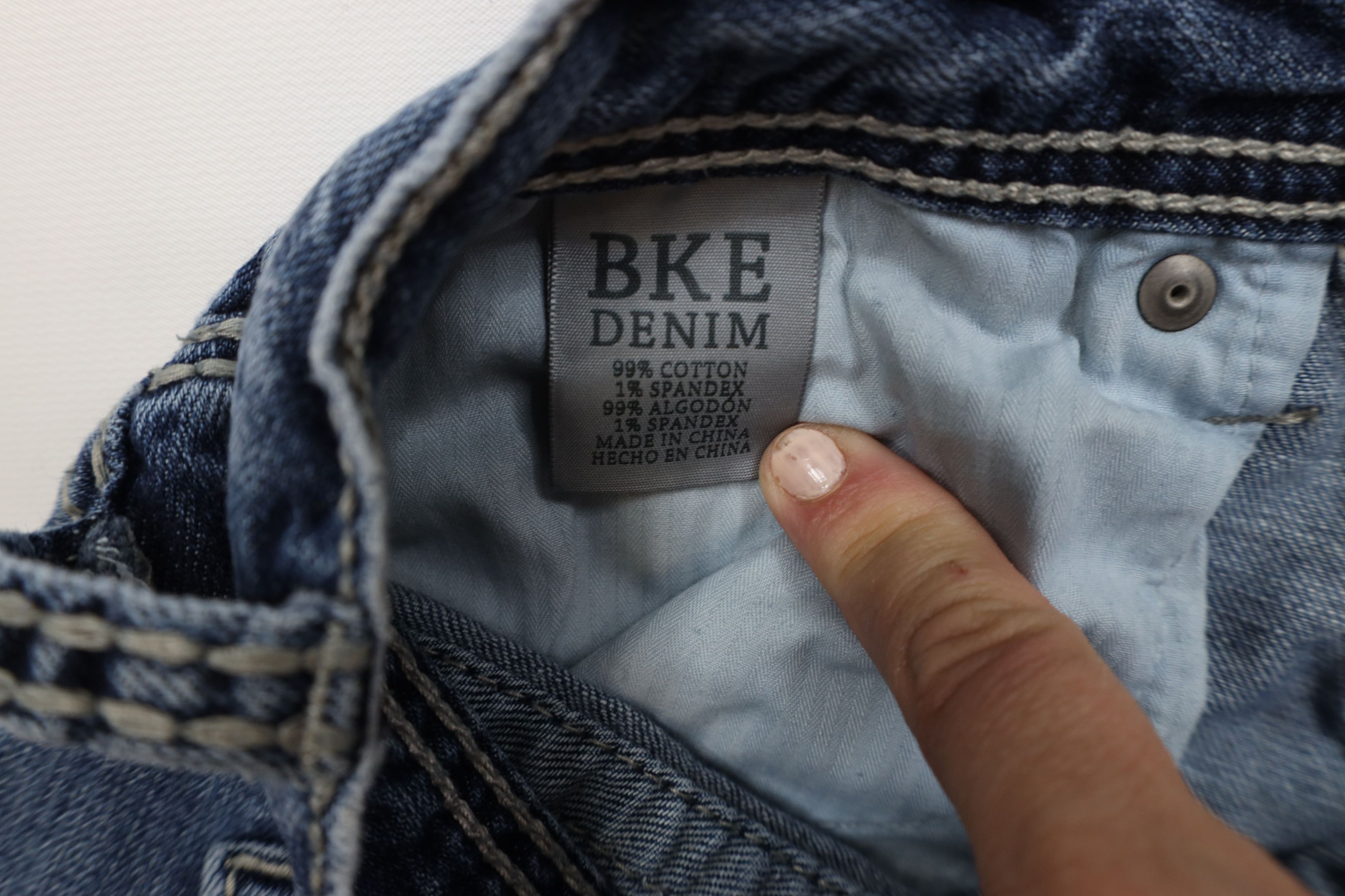 Vintage Buckle BKE Thick Stitch Stretch Jake Bootleg Denim Jeans Size US 33 - 10 Thumbnail