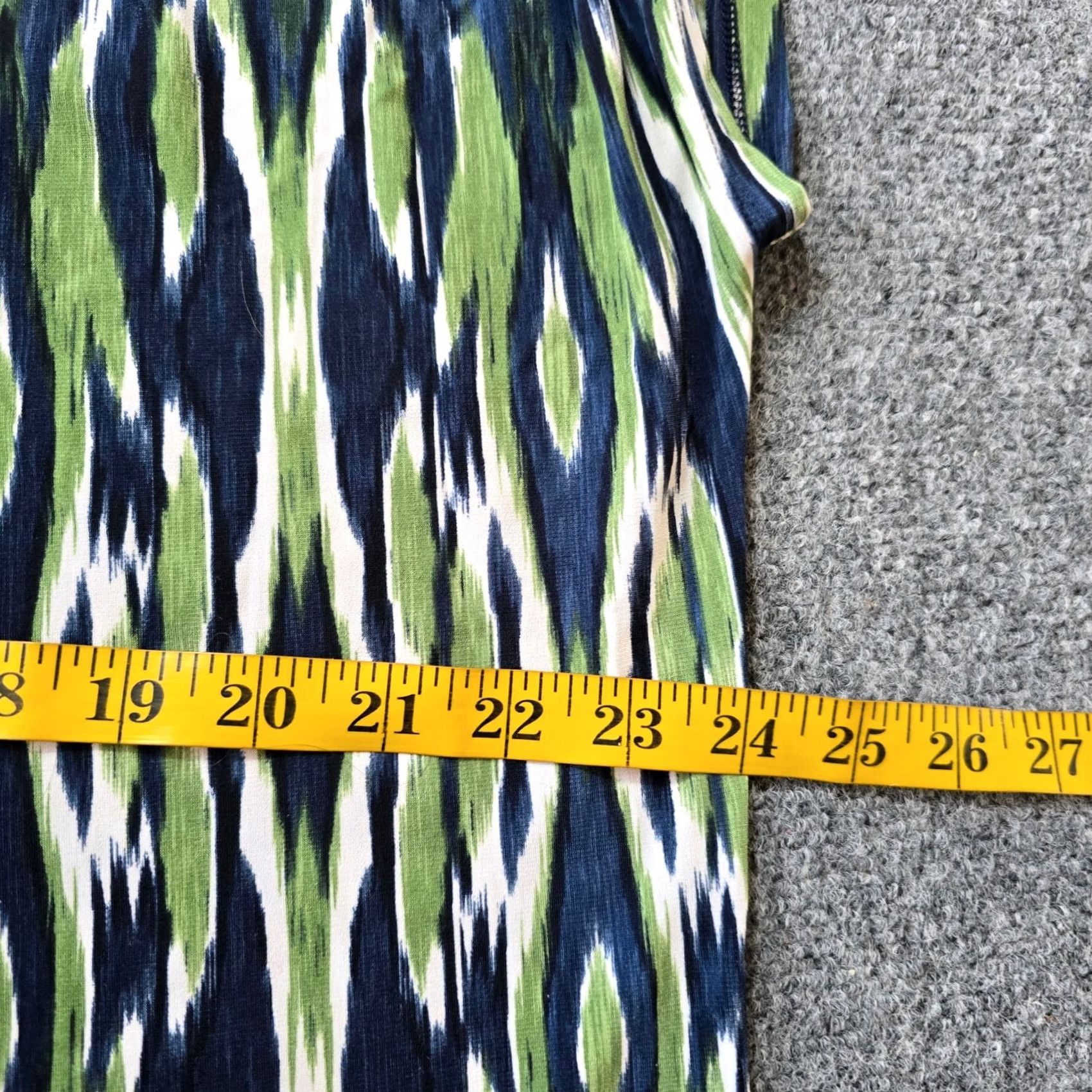 Michael Kors VINTAGE Michael Kors Top Womens 2X Green Ikat Cap Sleeve Boat Neck Stretch Casual Size XXL / US 16-18 / IT 52-54 - 5 Thumbnail
