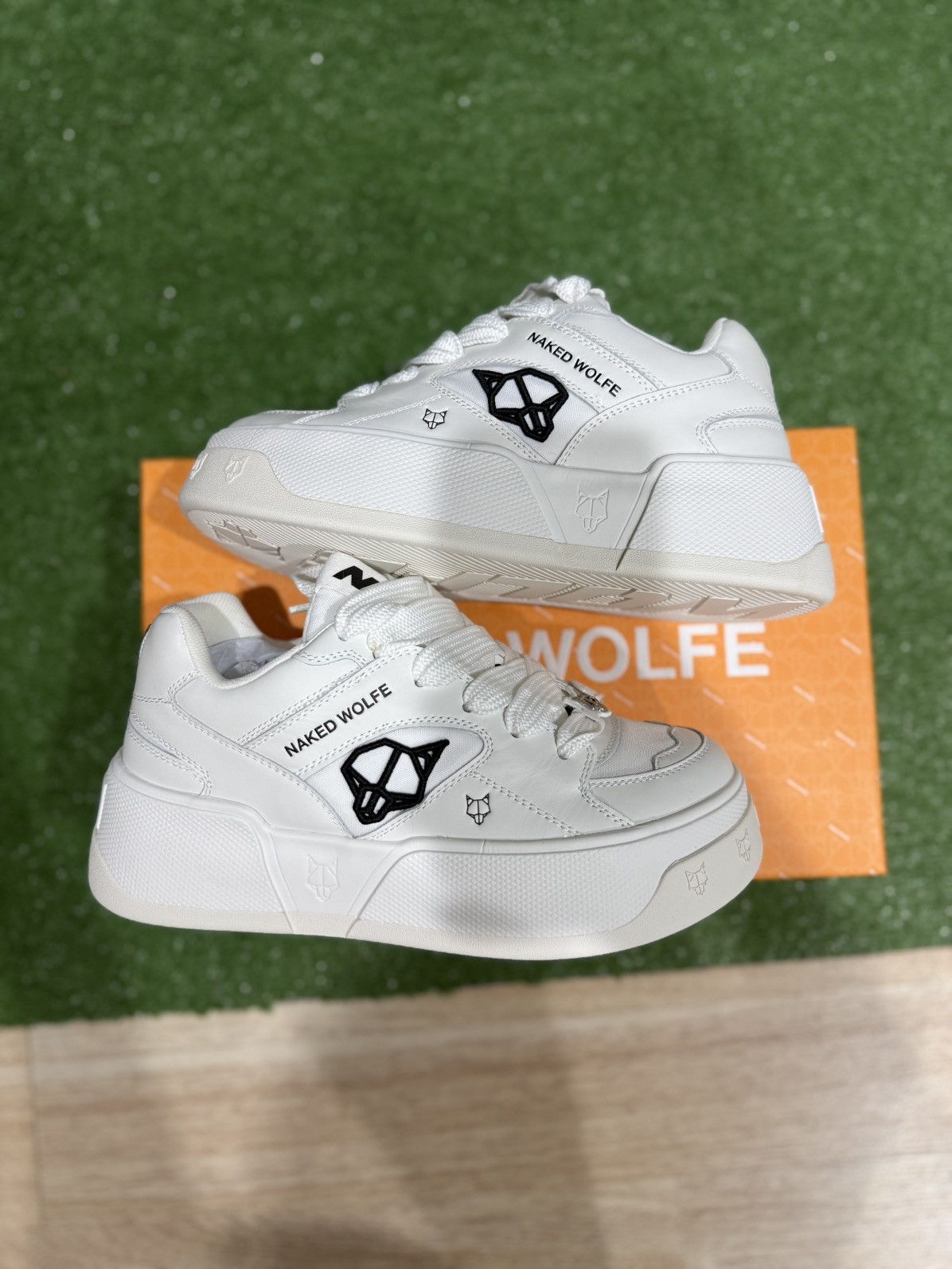 NAKED WOLFE Naked Wolfe 'Crash White' Cow Leather (Size 9/39 EU) Size US 9 / IT 39 - 1 Thumbnail