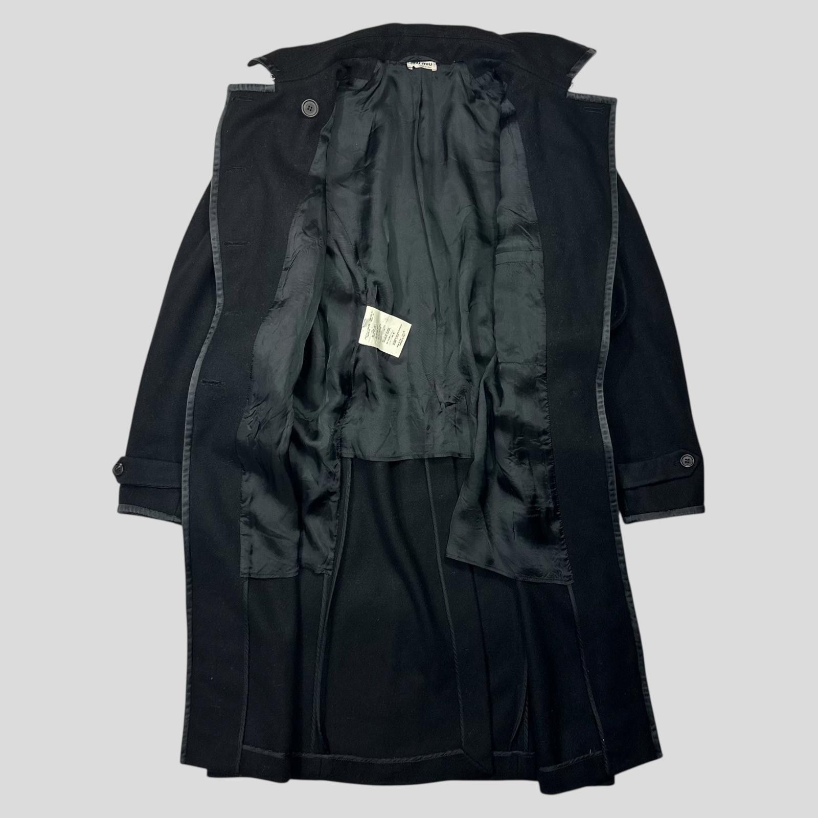 Miu Miu Miu Miu 2006 Wool + Nylon Mini Belted Trench Coat - IT38 Size S / US 4 / IT 40 - 4 Thumbnail
