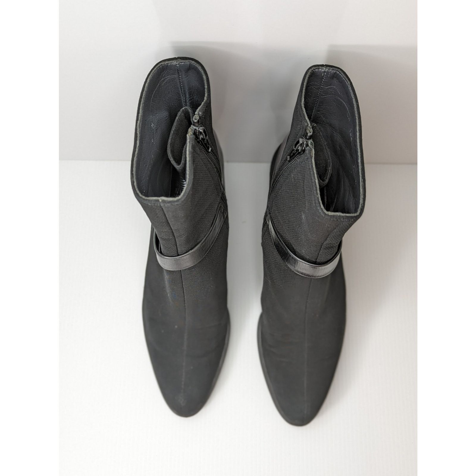 Stuart Weitzman Chelsea black heeled ankle buckle boots moto sz 7 Size US 7 / IT 37 - 7 Thumbnail