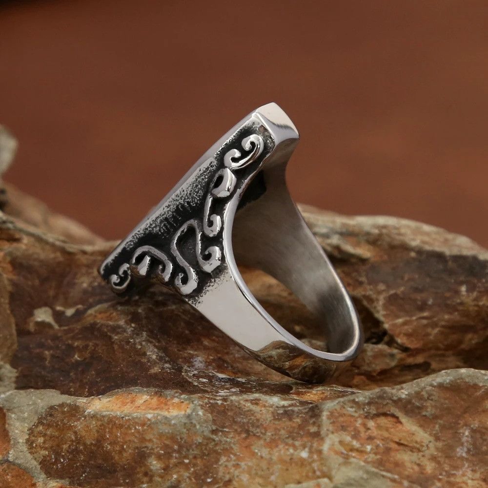 Vintage Retro Unique Vampire Skull Ring Size ONE SIZE - 3 Thumbnail