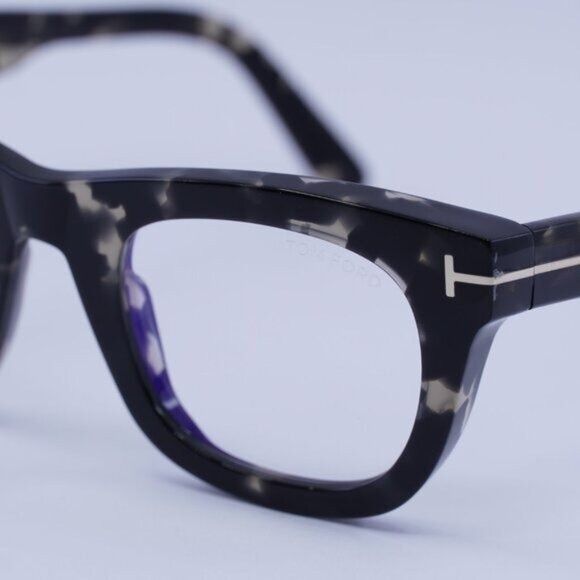 Tom Ford Tom Ford FT5872-B 005 Eyeglasses Black Havana 48mm Square Size ONE SIZE - 3 Thumbnail