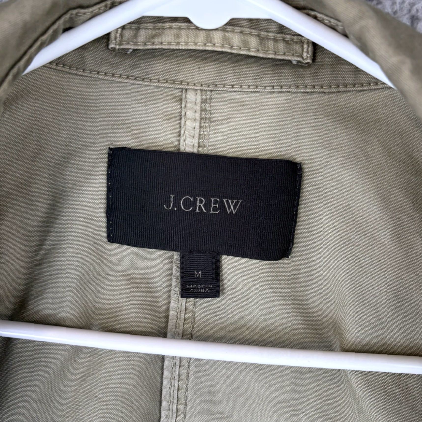 J.Crew J.CREW Jacket Womens M Olive Canvas Twill Chore Military Pockets Full Zip Lightweight Casual Workwear Size M / US 6-8 / IT 42-44 - 6 Thumbnail