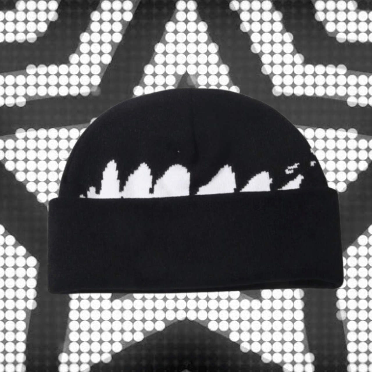Other Black & White Vampire Themed Wool Cap by BL4NKF4CE Size ONE SIZE - 4 Thumbnail