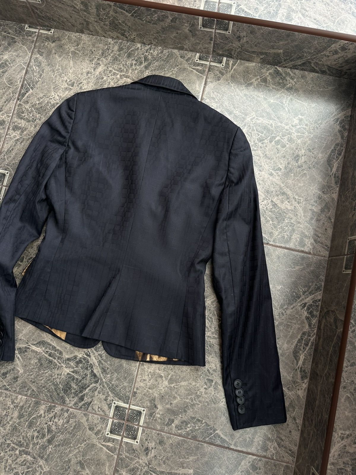 Dolce & Gabbana Dolce & Gabbana Blazer Leopard Lined Black VirginWool Jacket Size M / US 6-8 / IT 42-44 - 7 Thumbnail