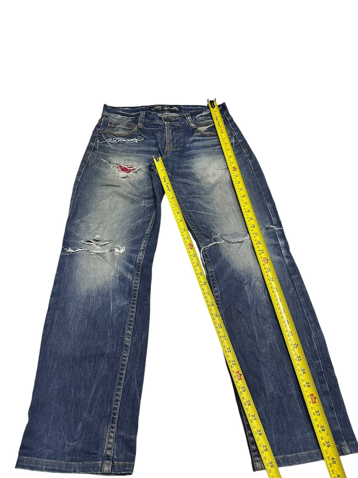 Ed Hardy Vintage Ed Hardy x Red Pepper Baggy Style With Faded Wash Size US 32 / EU 48 - 17 Thumbnail