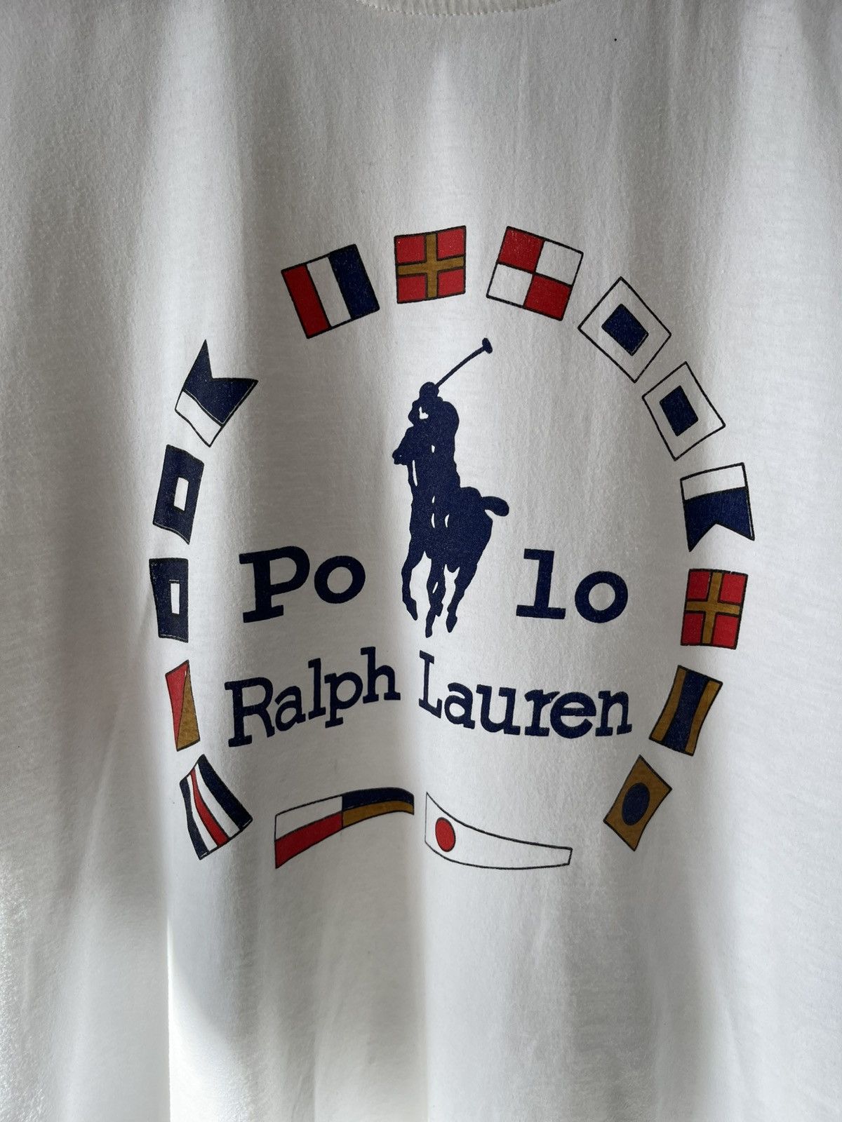 Polo Ralph Lauren × Ralph Lauren Vintage Polo Ralph Lauren Flag Tee Size US L / EU 52-54 / 3 - 4 Thumbnail