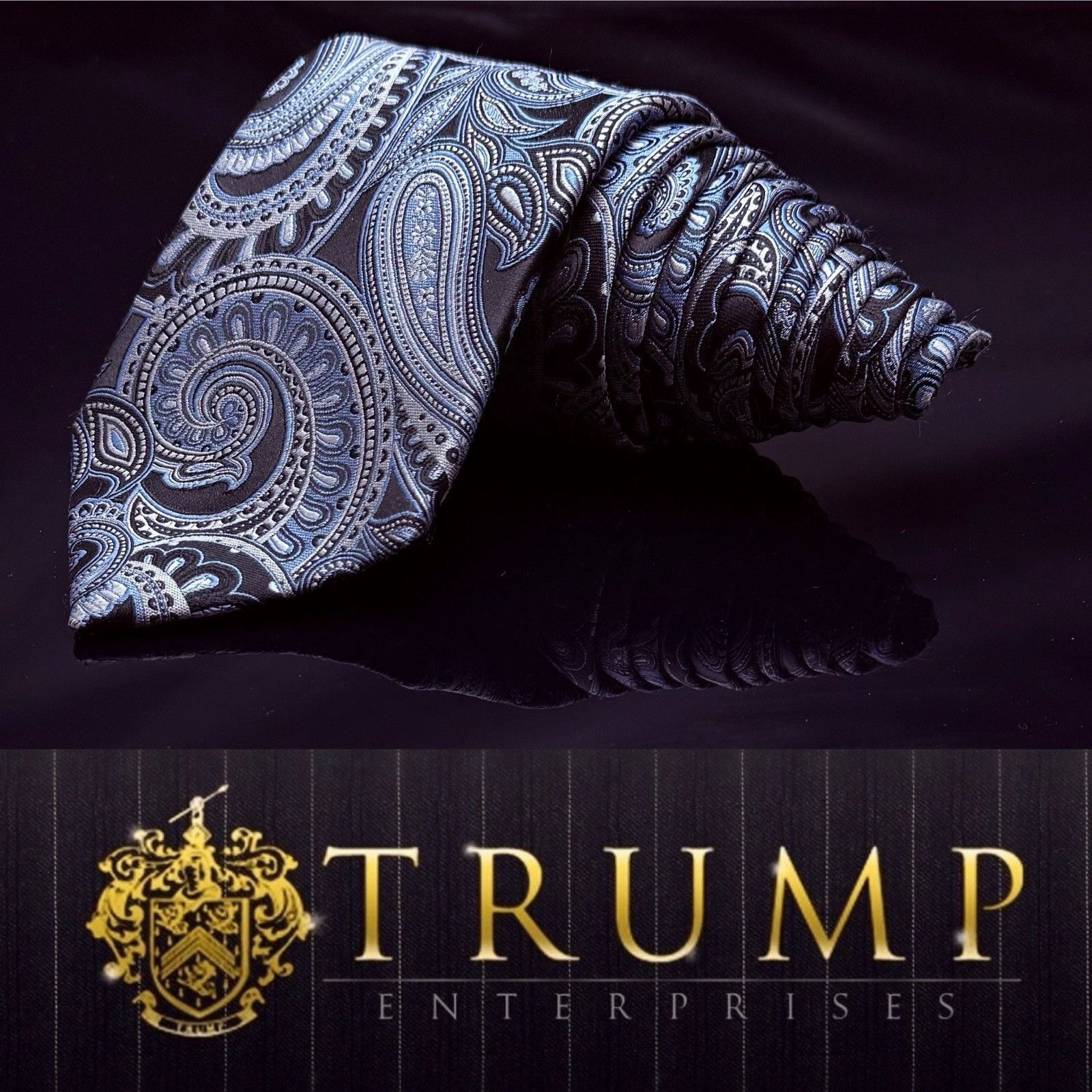 Donald Trump DONALD J. TRUMP MEN'S TIE BLACK/PAISLEY WIDTH: 3.50" LENGTH: Size ONE SIZE - 1 Thumbnail
