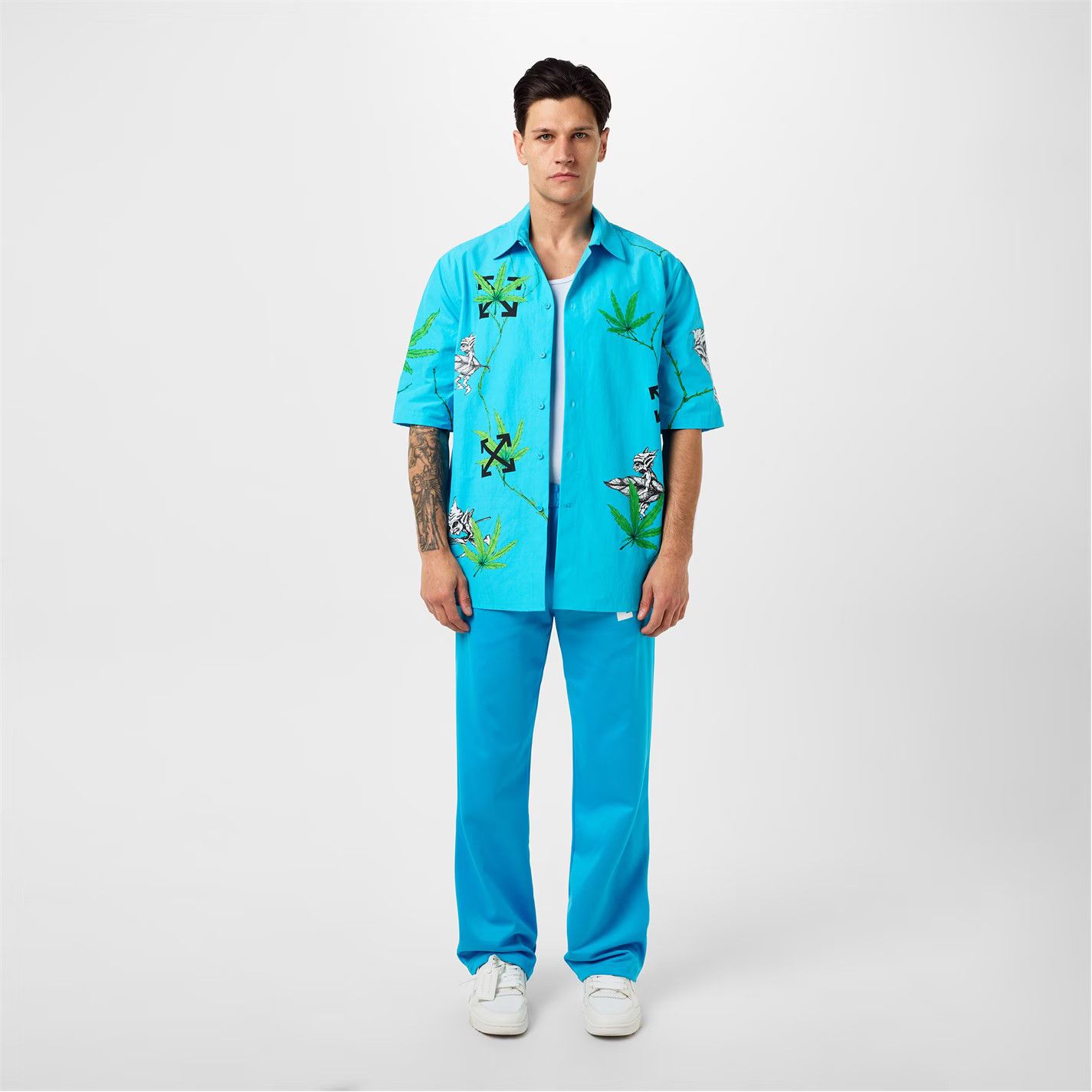 Off-White o1g2r1mq0326 Oversized Fit Collar Shirt in Multicolor Size US M / EU 48-50 / 2 - 3 Thumbnail