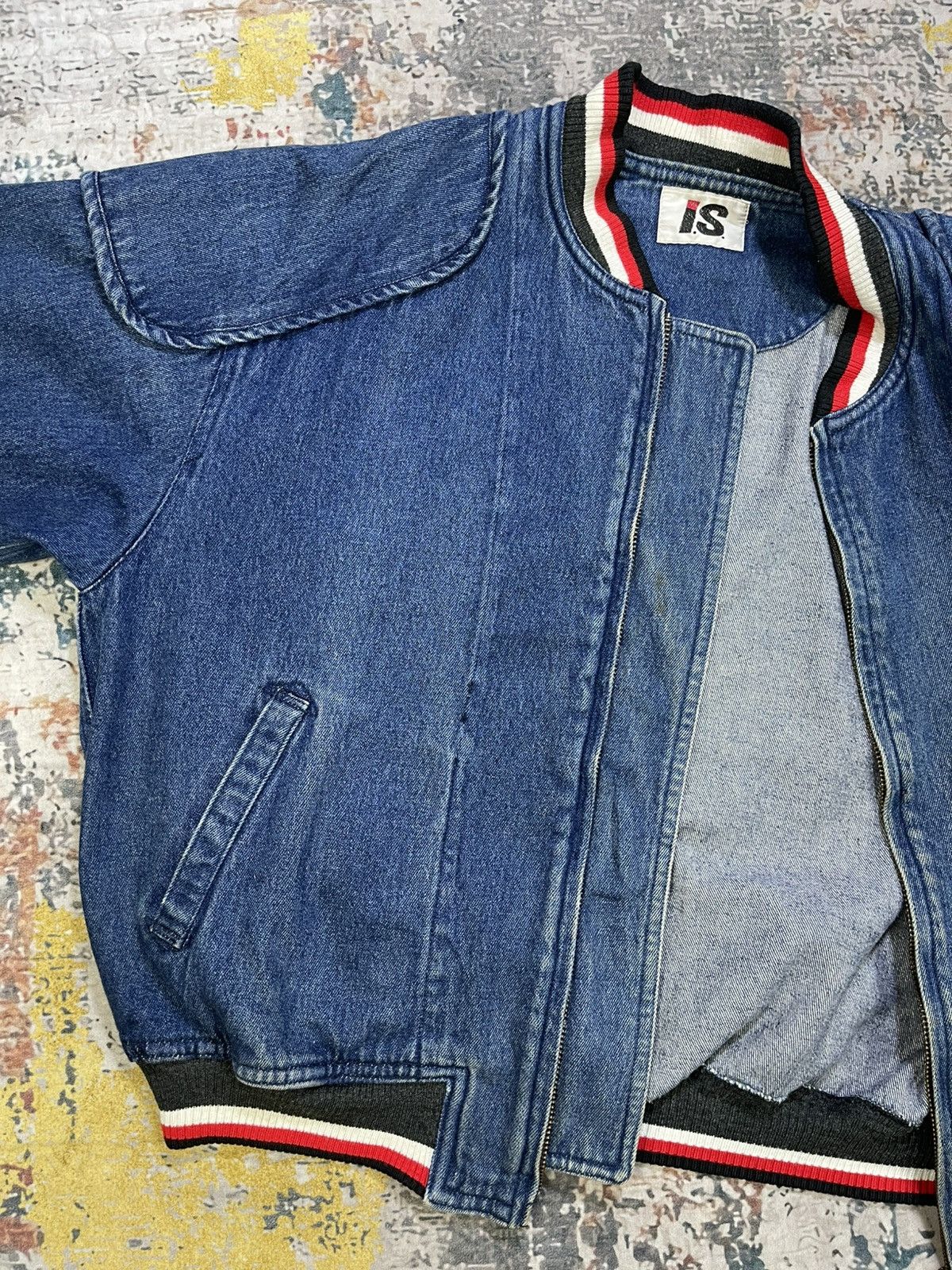 Issey Miyake Vtg 80s Issey Miyake 84,85 AW Collection Denim Bombers Size US L / EU 52-54 / 3 - 9 Thumbnail