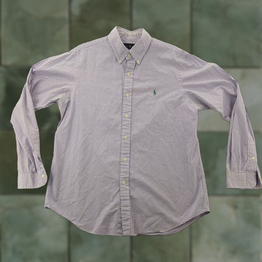 Ralph Lauren Ralph Lauren Shirt Mens Large Blue Stripe Button Up Long Sleeve Size US L / EU 52-54 / 3 - 1 Thumbnail
