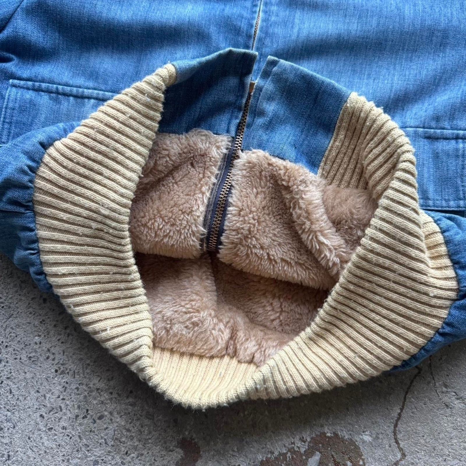 Levi's 70s Levi’s Faux Fur Lined Denim Bomber Jacket Size US S / EU 44-46 / 1 - 6 Thumbnail